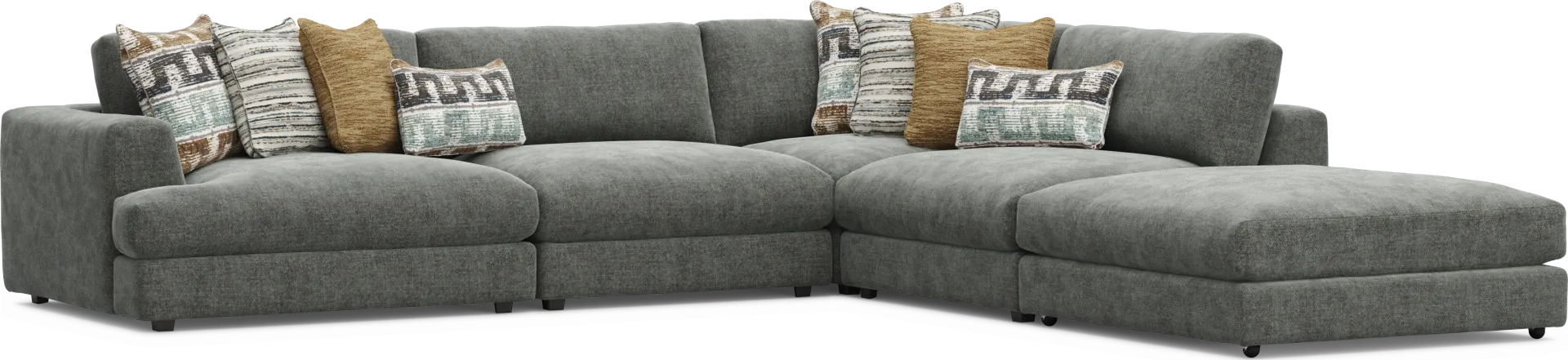 Montecito Charcoal 5 Pc Sectional - Image 1