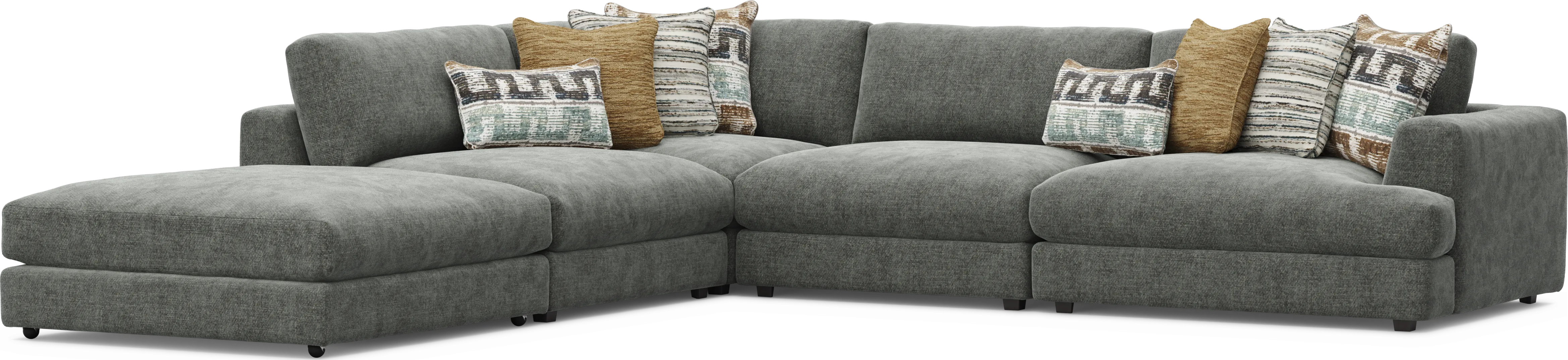 Montecito Charcoal 5 Pc Sectional - Thumbnail - Image 1