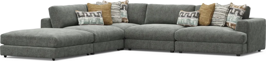Montecito Charcoal 5 Pc Sectional