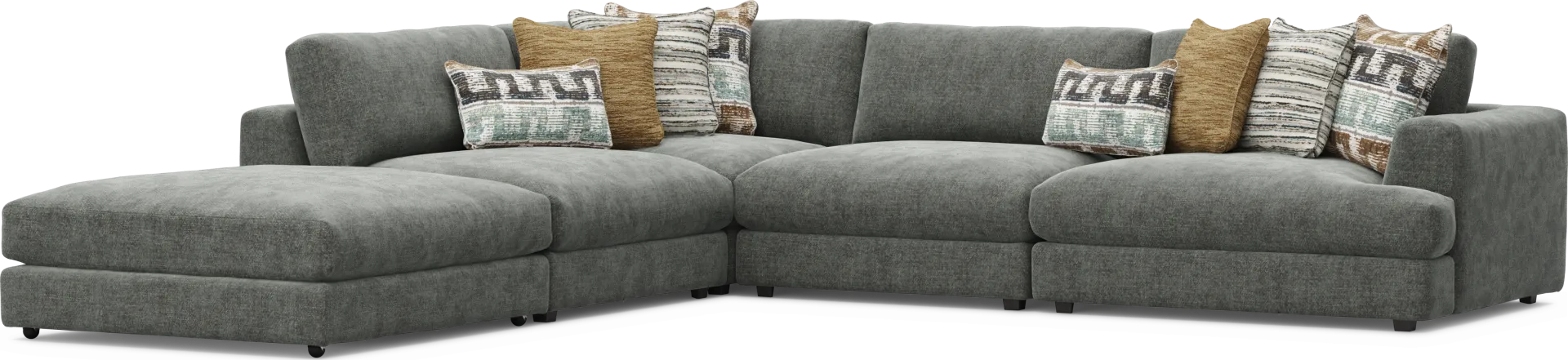 Montecito Charcoal 5 Pc Sectional - Image 1
