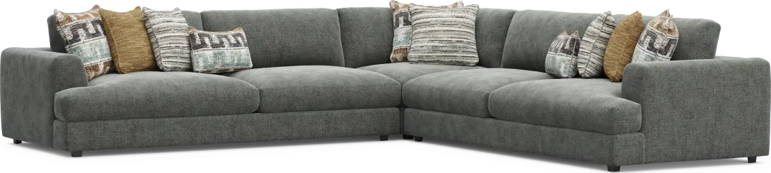 Montecito Charcoal 3 Pc Sectional