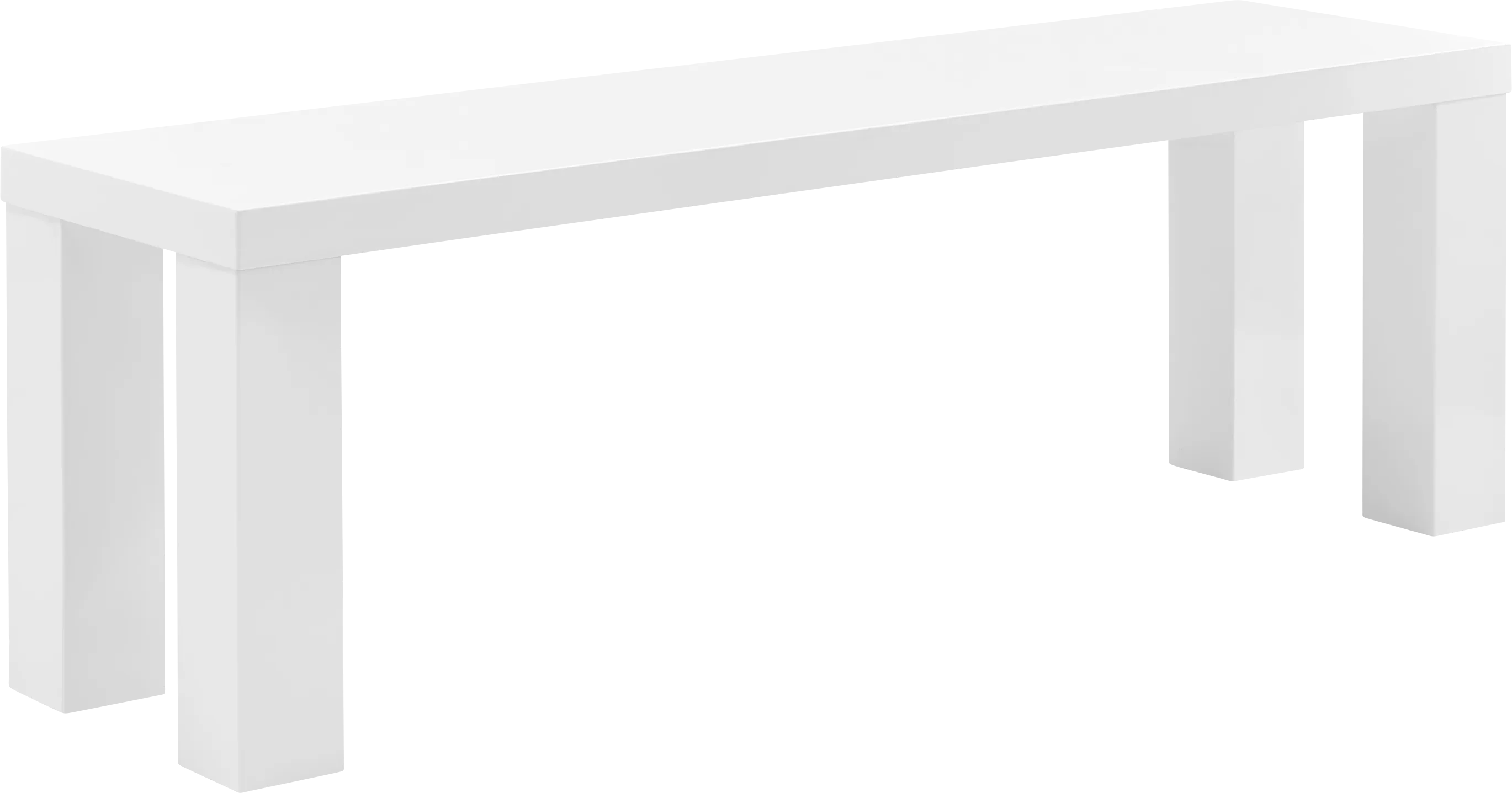 Chevae White 57 in. Dining Bench - Thumbnail - Image 1