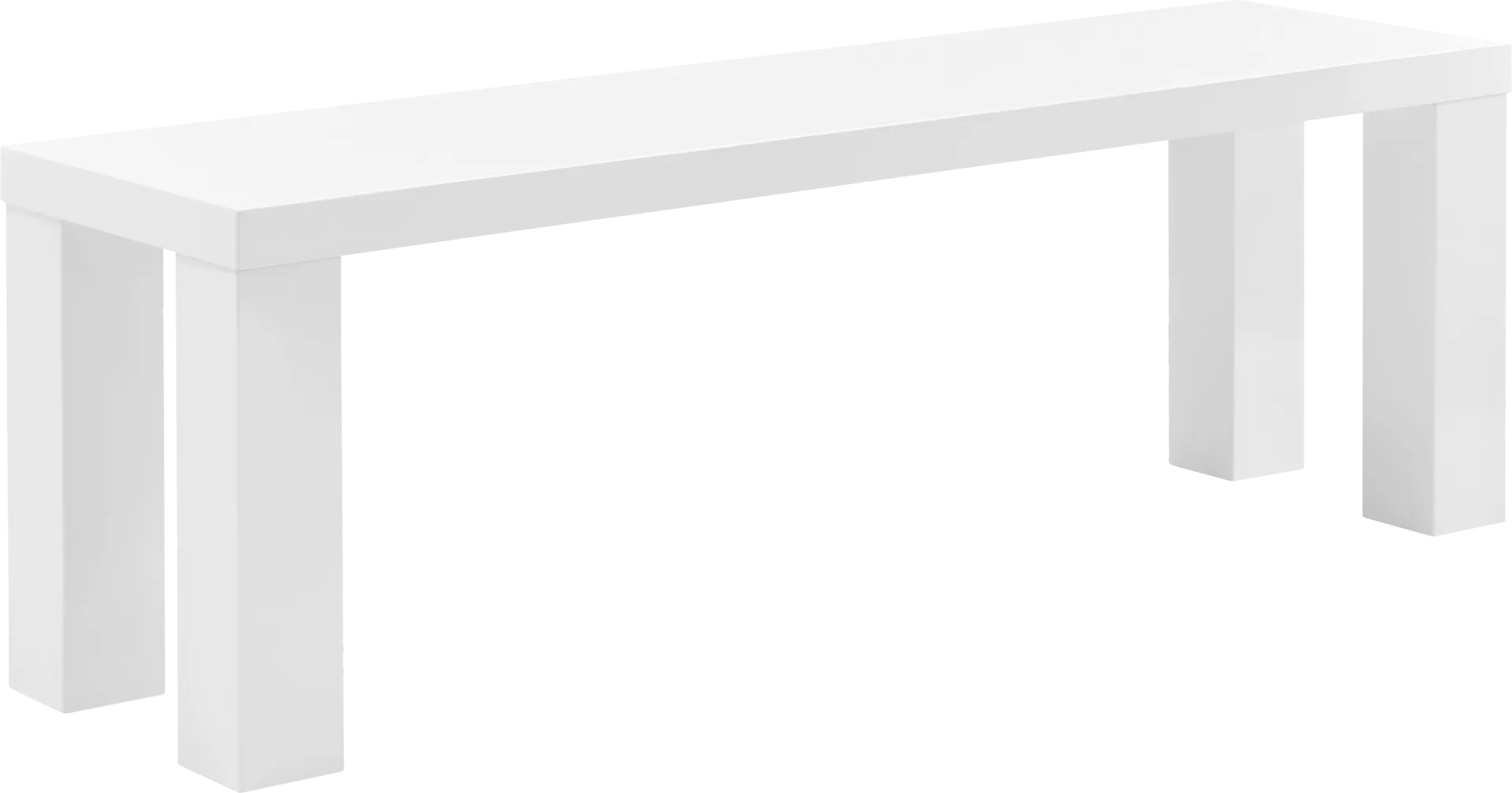 Chevae White 57 in. Dining Bench - Image 1