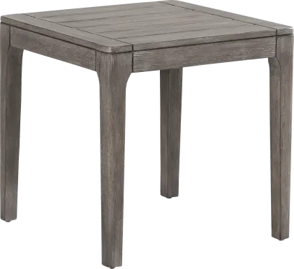 Forest Hills Gray Wood Outdoor End Table