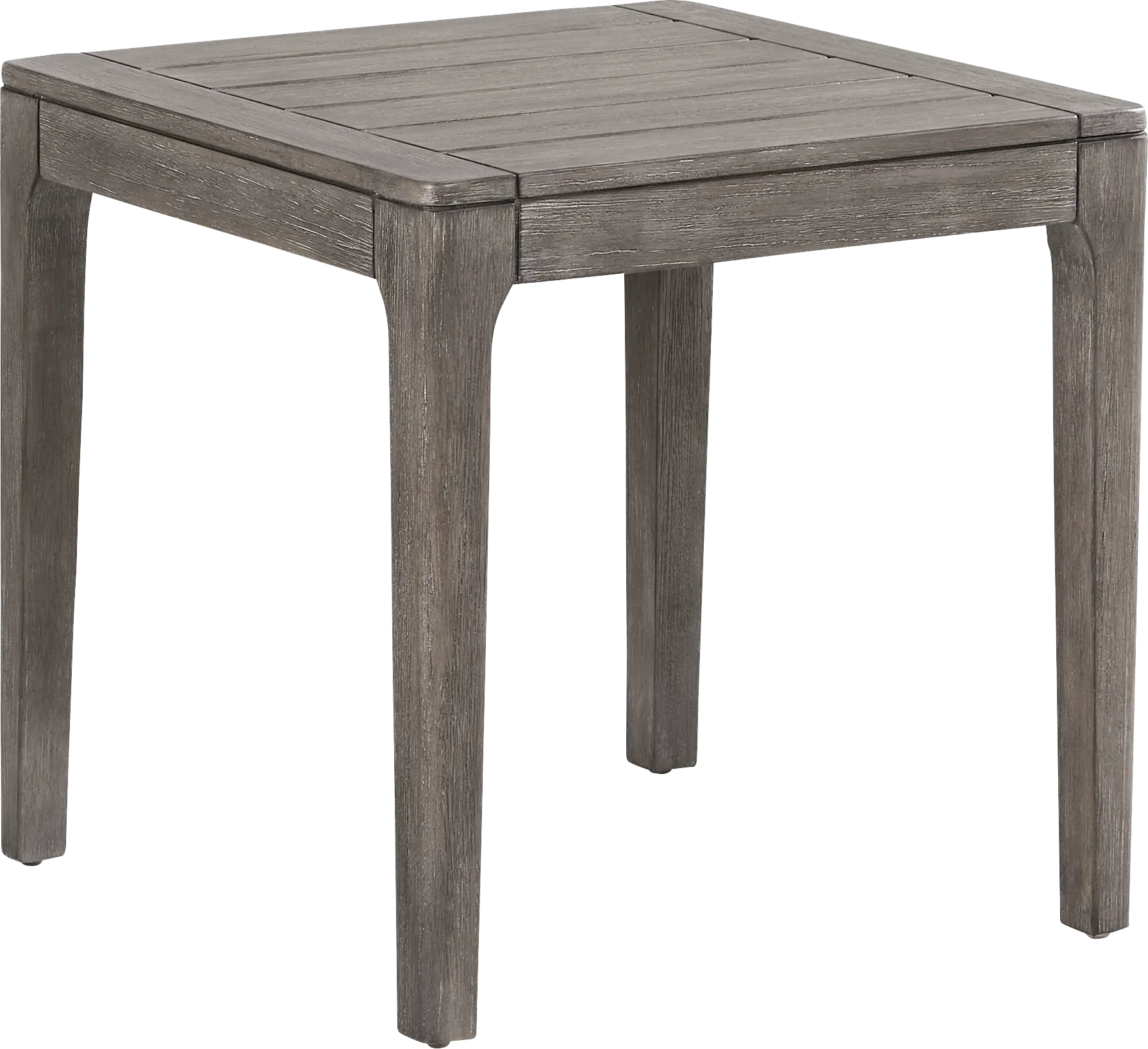 Forest Hills Gray Wood Outdoor End Table - Image 1
