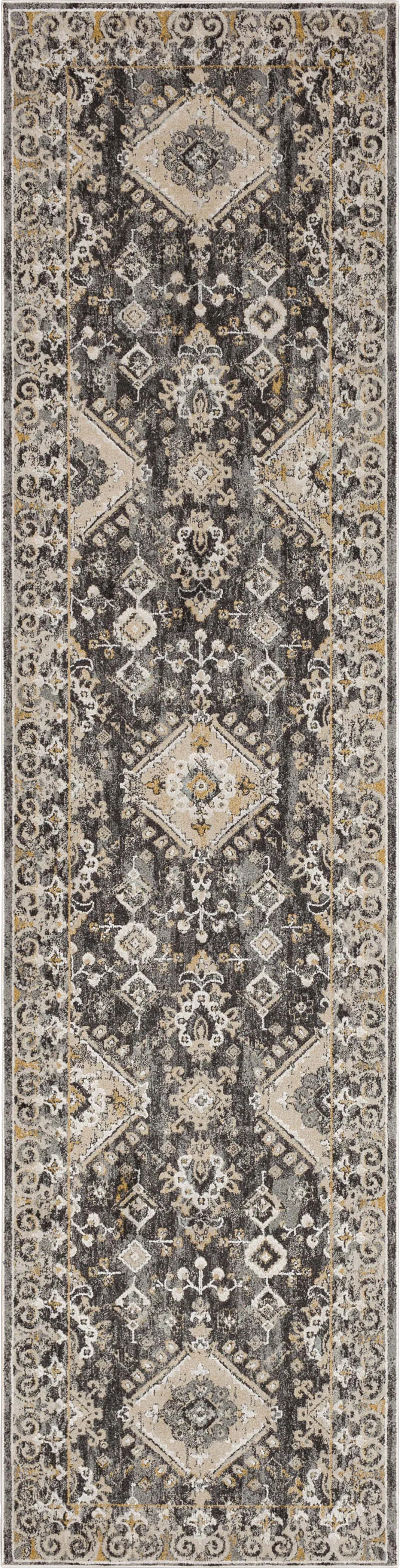 Leeworth Charcoal 2'6 x 10' Runner Rug - Thumbnail - Image 1