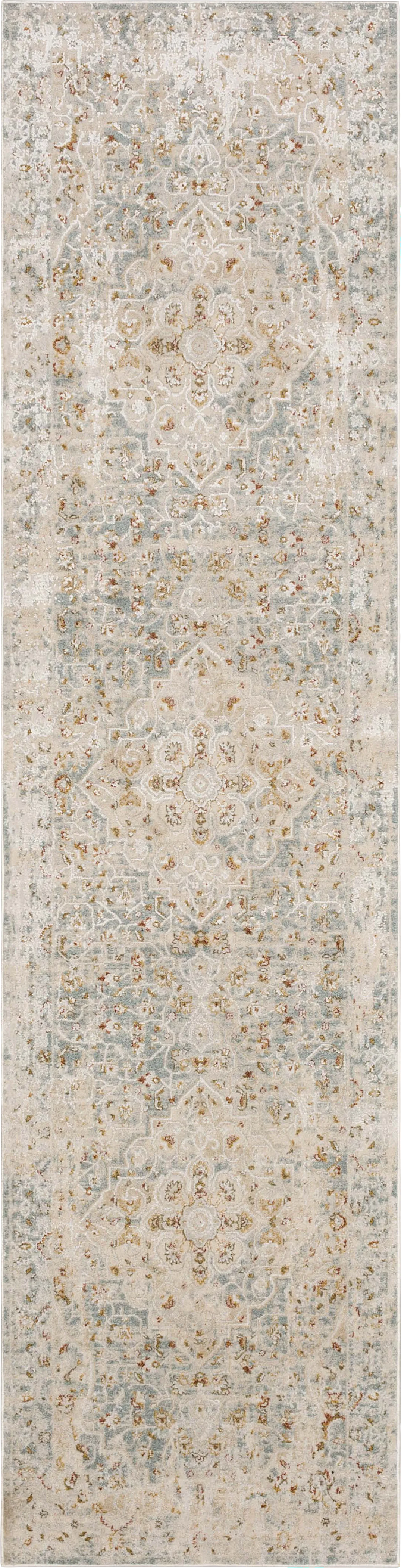 Roxfield Blue 2'6 x 10' Runner Rug - Image 1