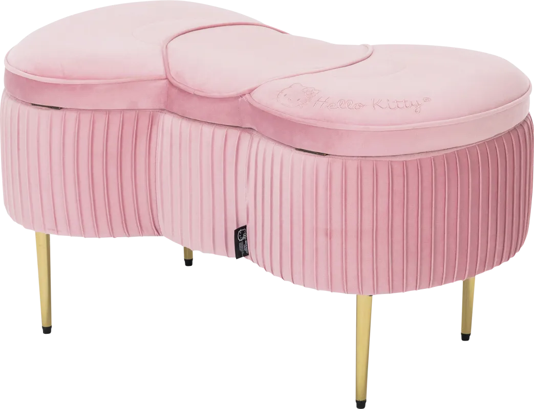 Kids Hello Kitty Pink Storage Bench