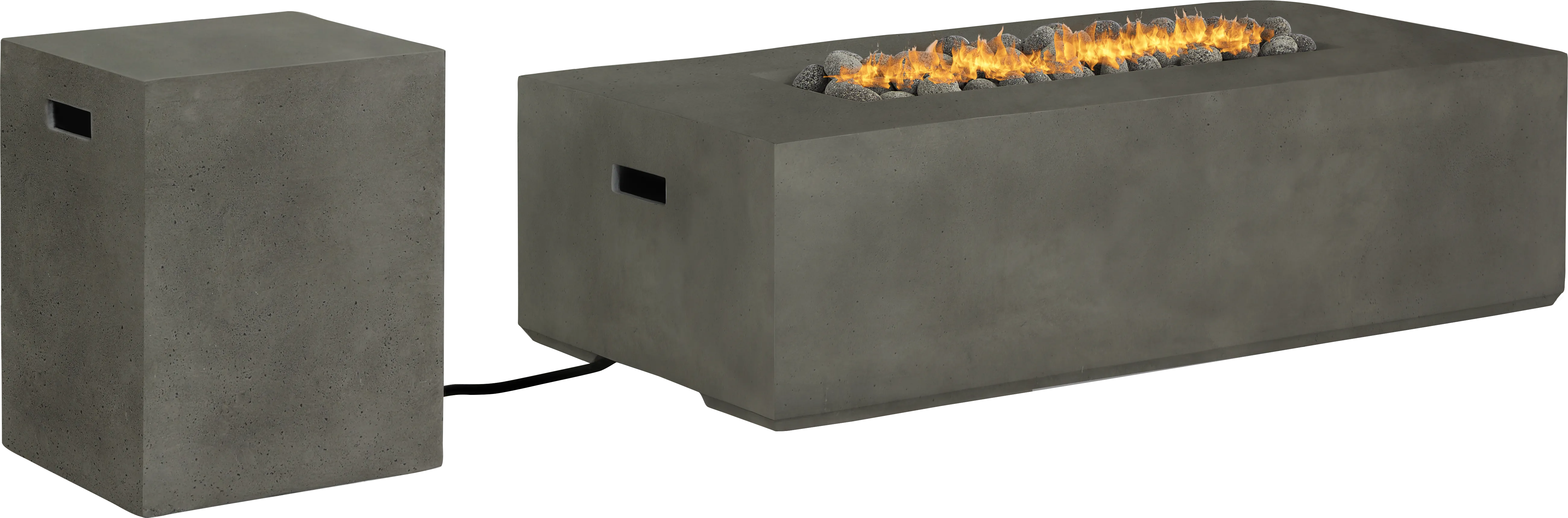Phoenix Gray Rectangle Fire Pit - Thumbnail - Image 1