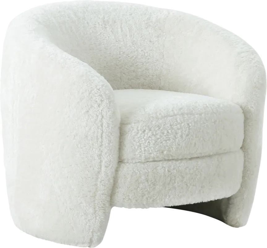 Geoley White Accent Chair