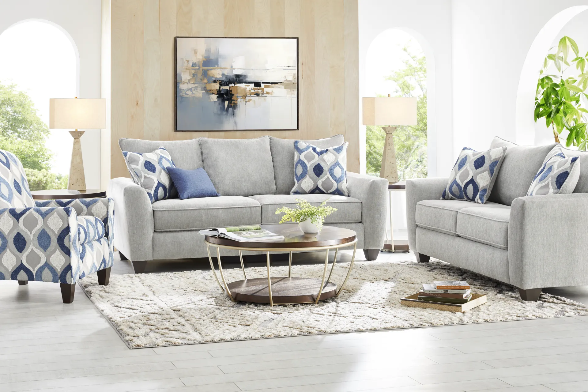 Dennin Heights Gray Sofa - Image 1