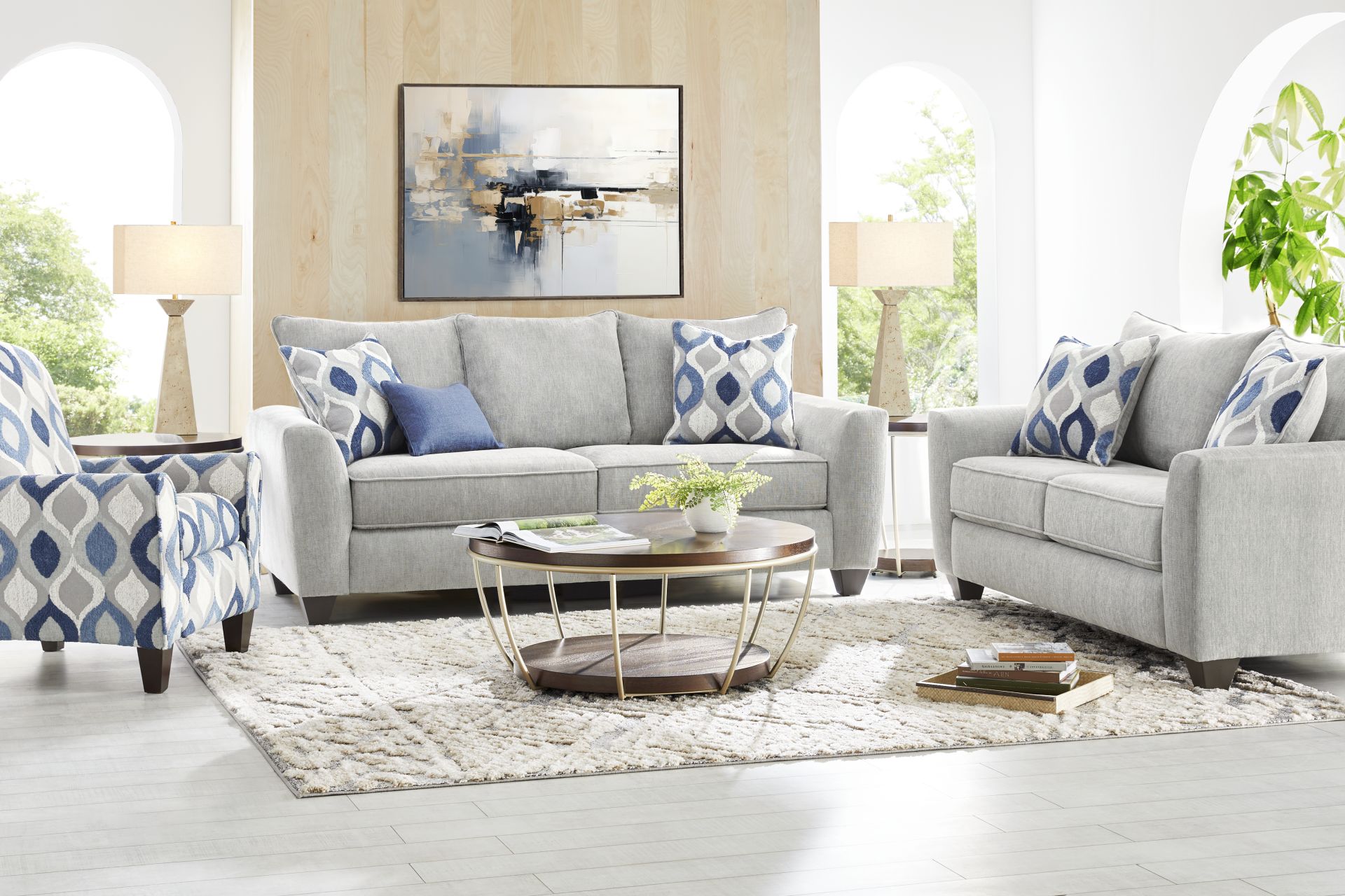 Dennin Heights Gray 8 Pc Living Room - Image 1