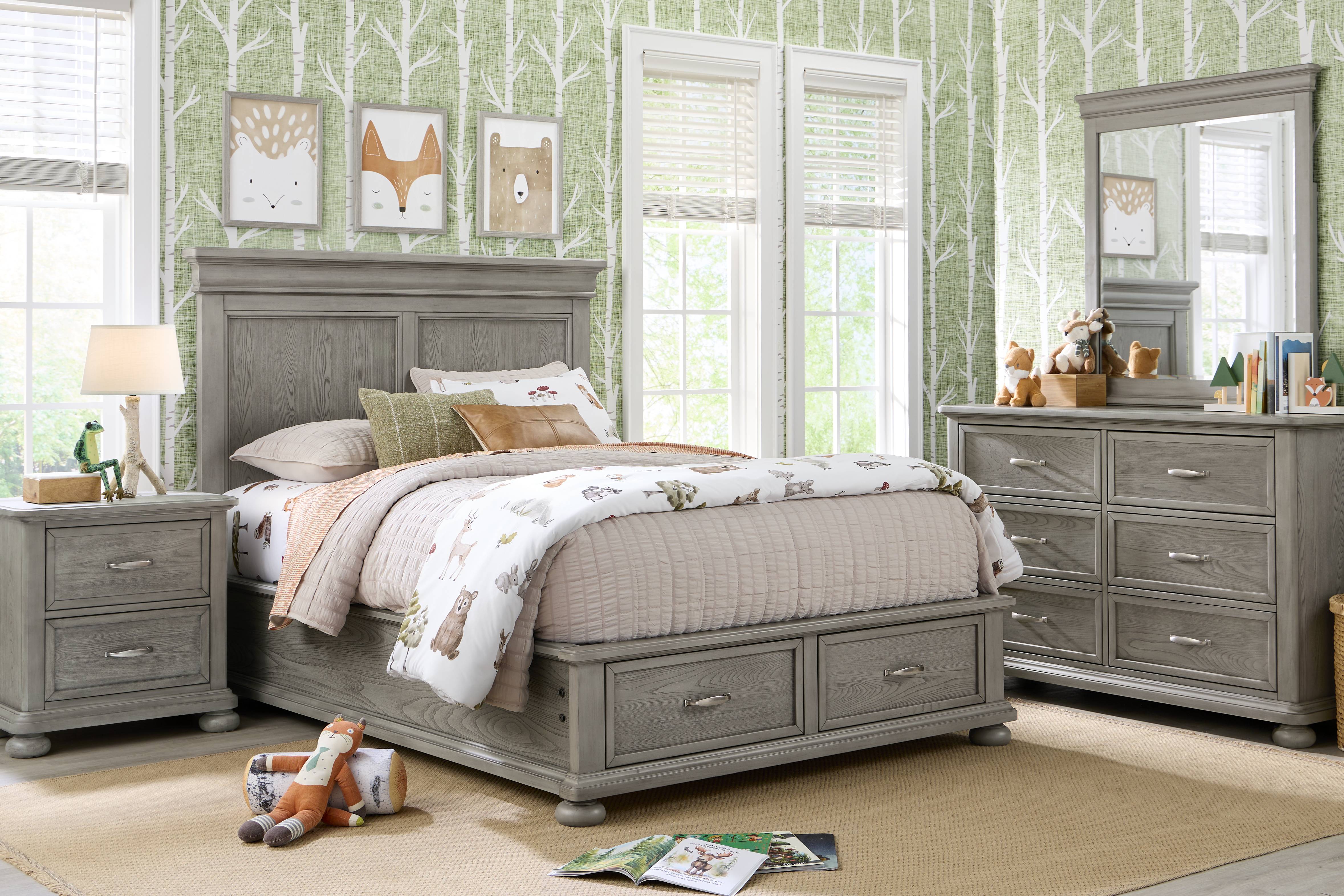 Kids Woodland Adventures Classic Gray Full Storage Bedroom - Image 2