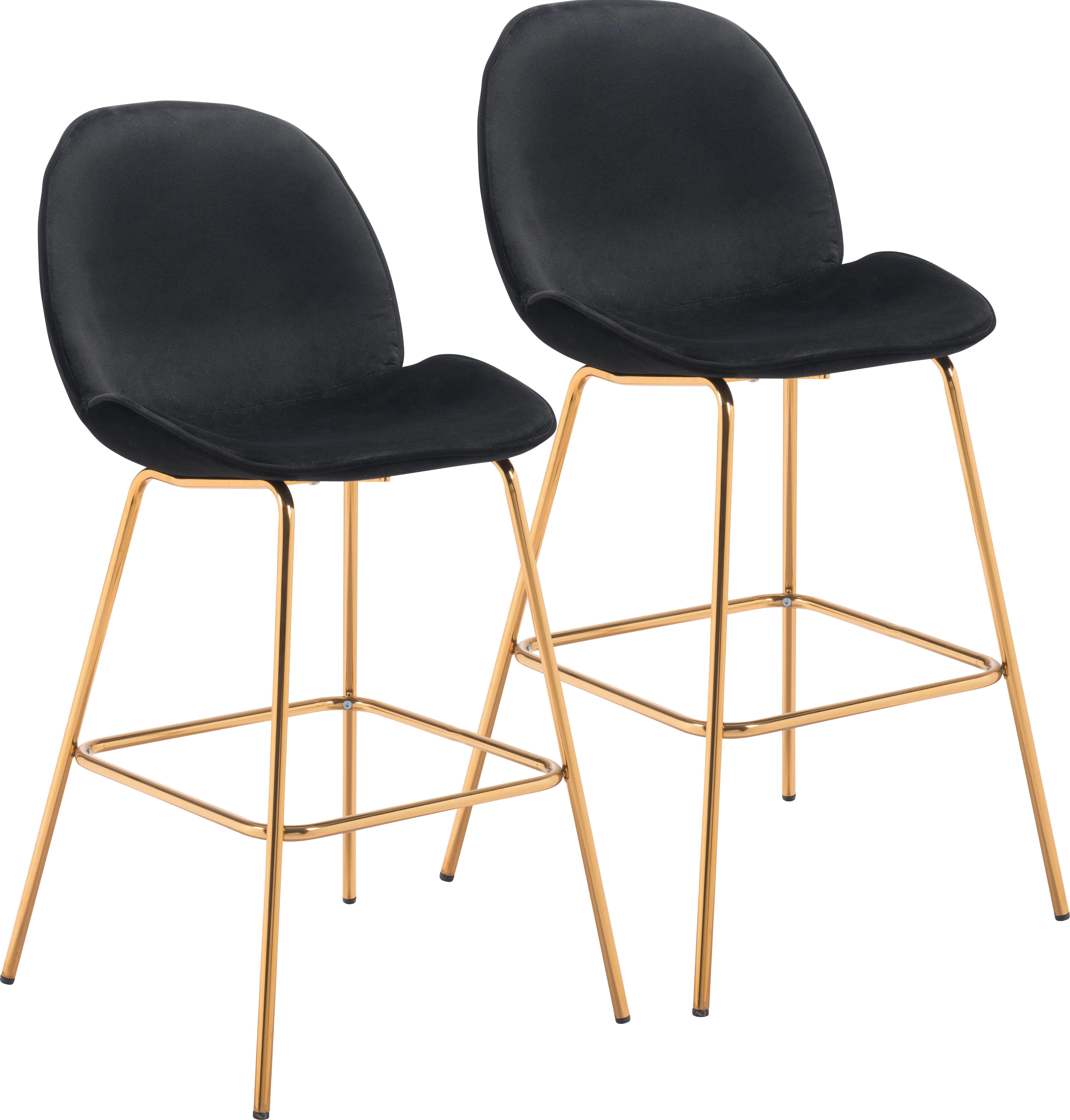 Palou Black Barstool, Set of 2 - Thumbnail - Image 1