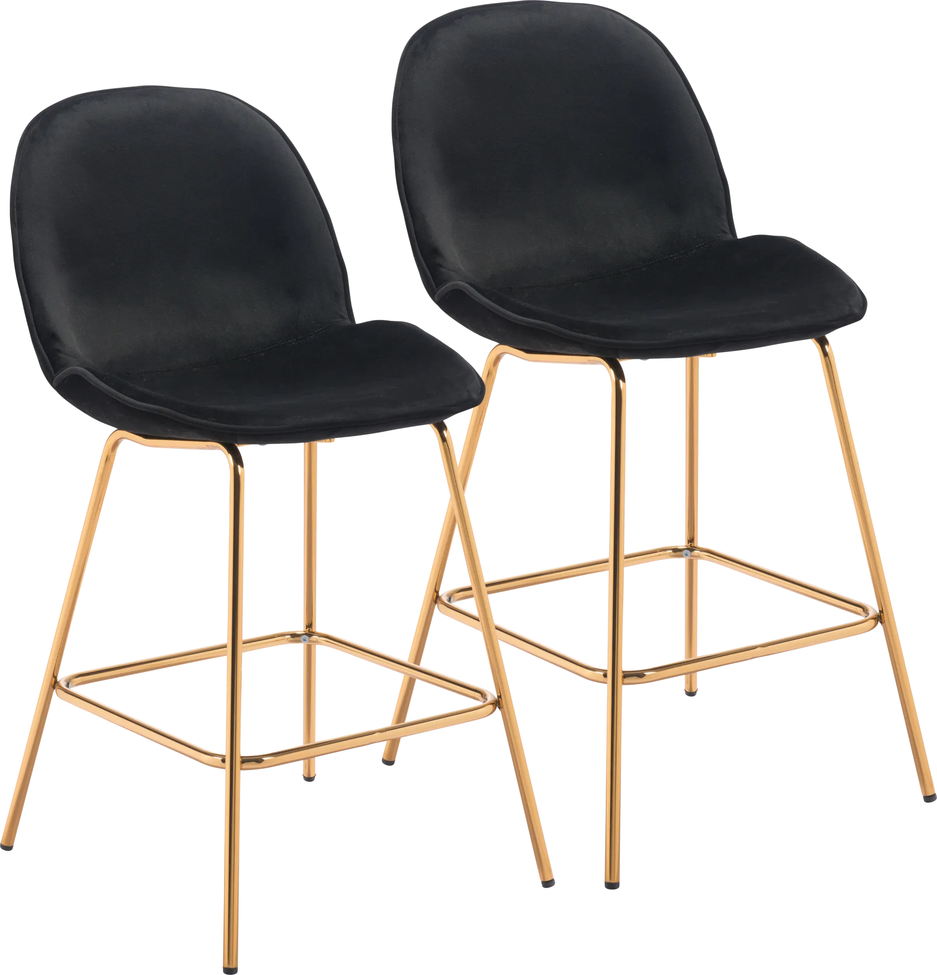 Palou Black Counter Height Stool, Set of 2 - Image 1