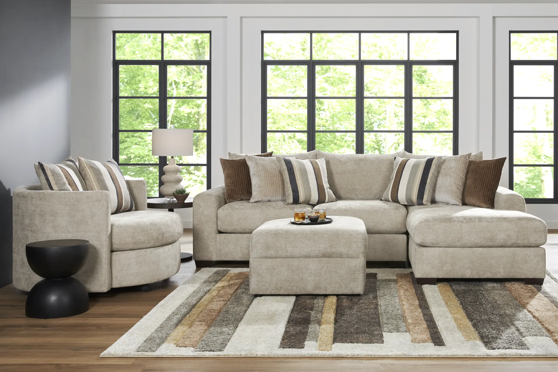 Martin Brown 5 Pc Sectional Living Room - Image 1
