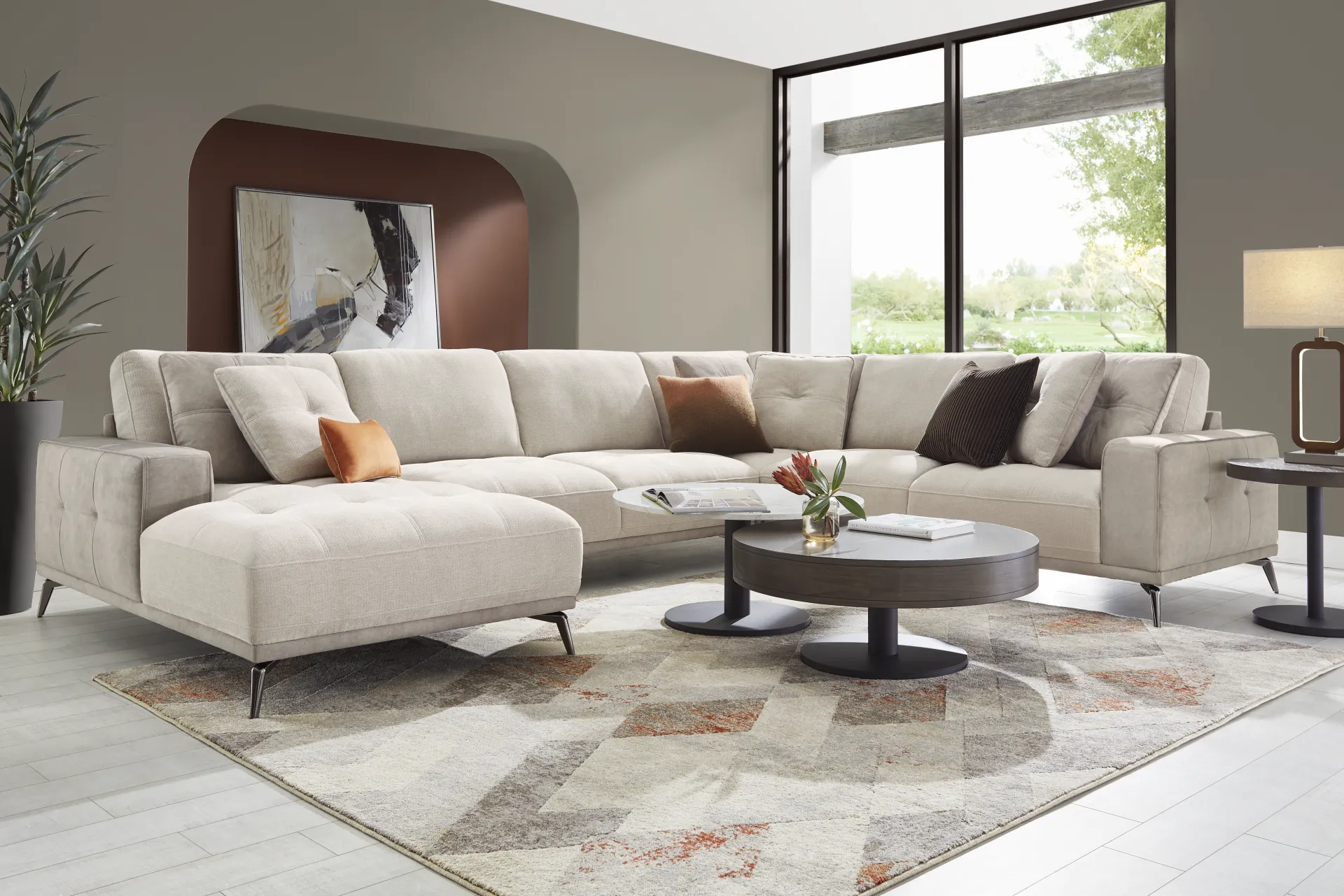 Valencia Light Gray 4 Pc Sectional - Image 1