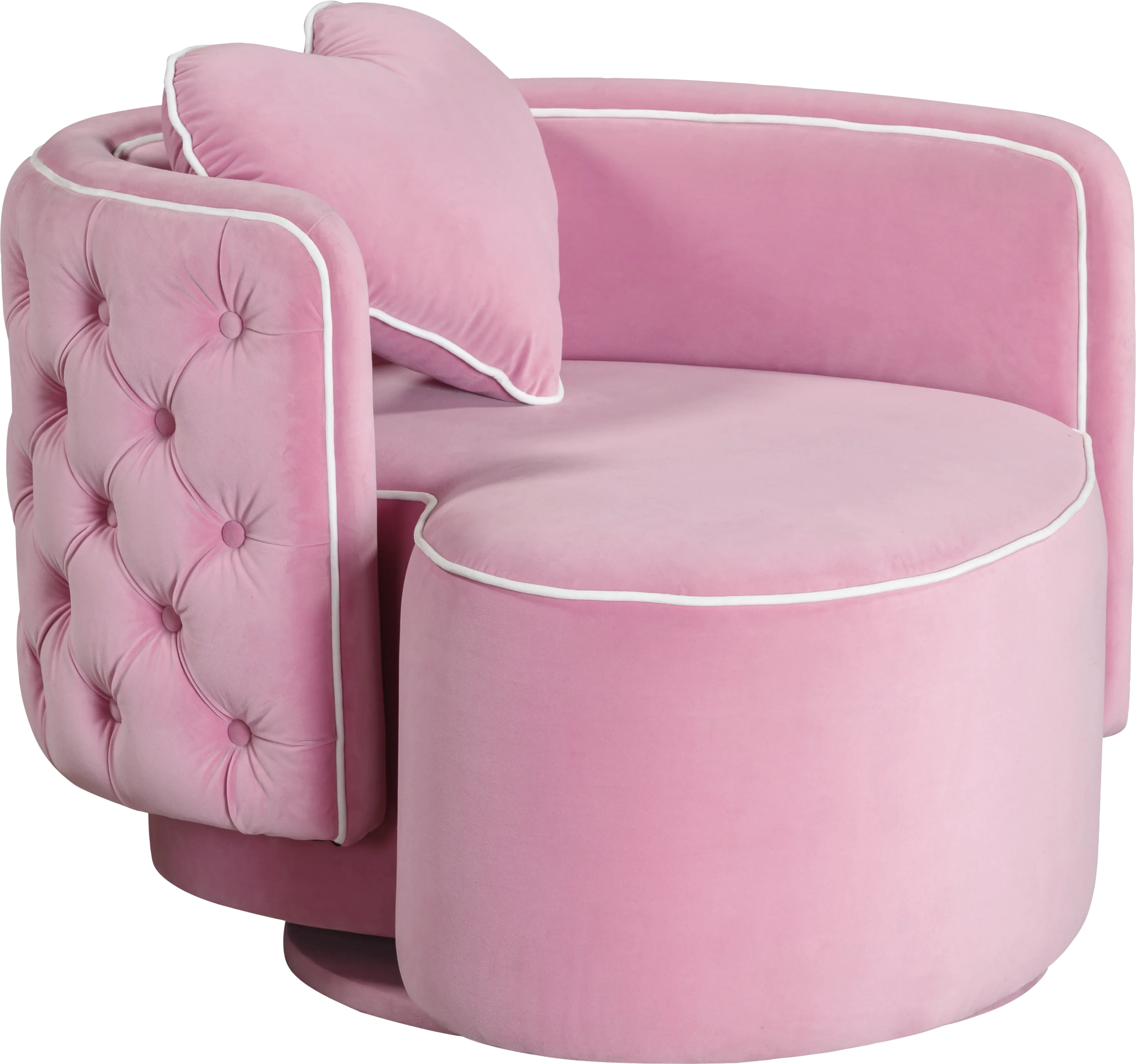 Kids Cherie Pink Heart Swivel Chair - Thumbnail - Image 1