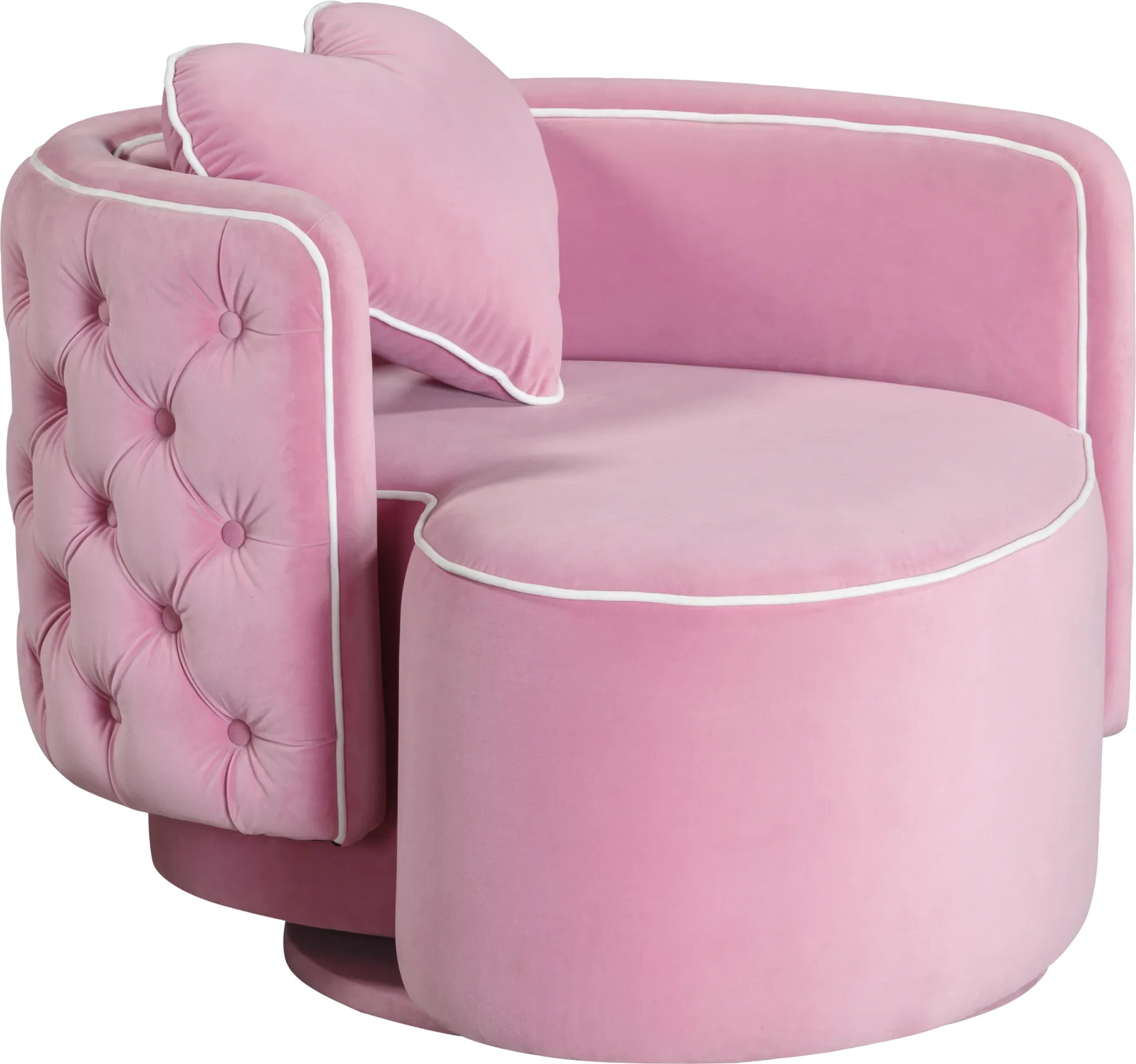 Kids Cherie Pink Heart Swivel Chair - Image 1