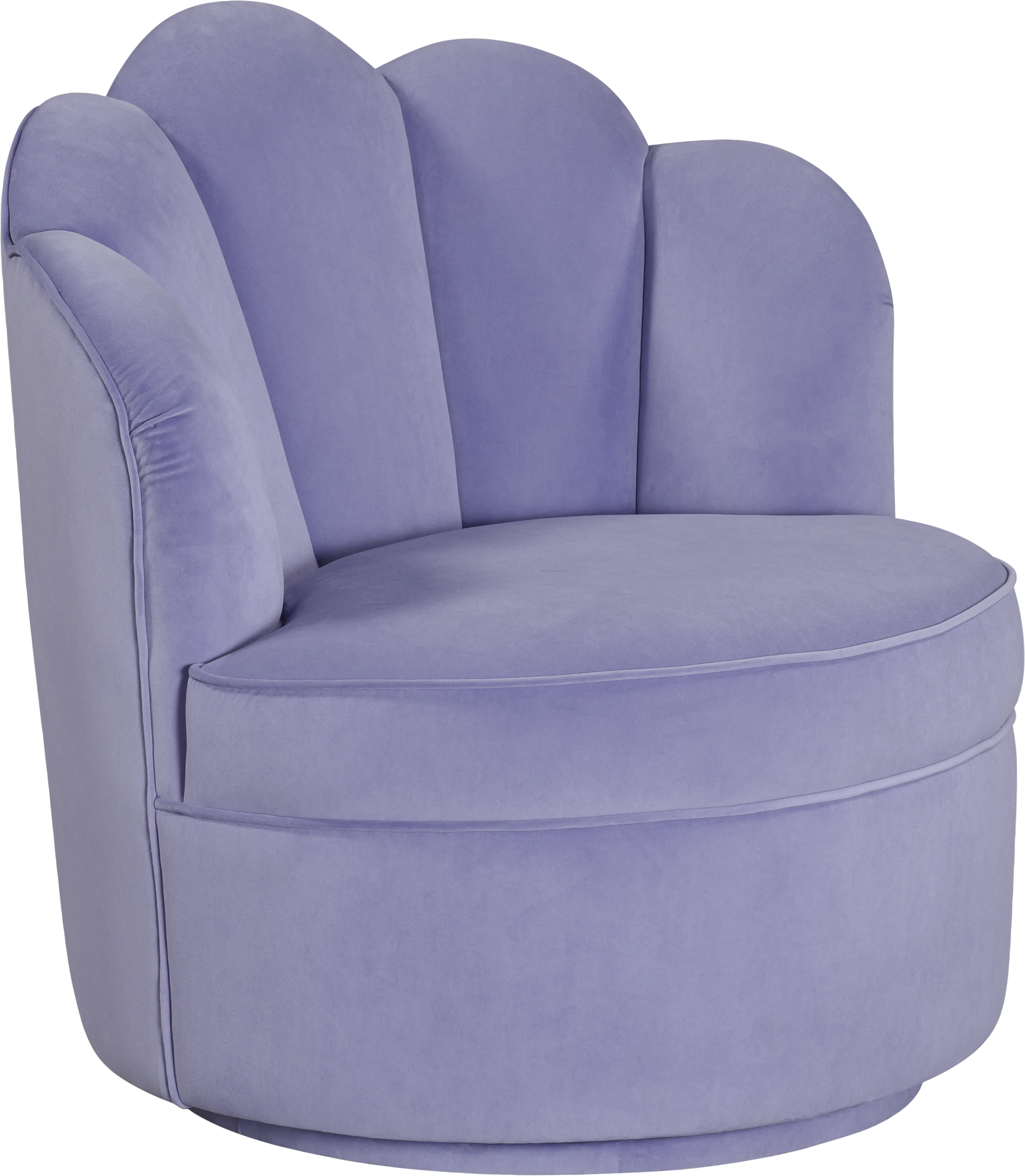 Kids Lucine Lavender Swivel Chair - Thumbnail - Image 1