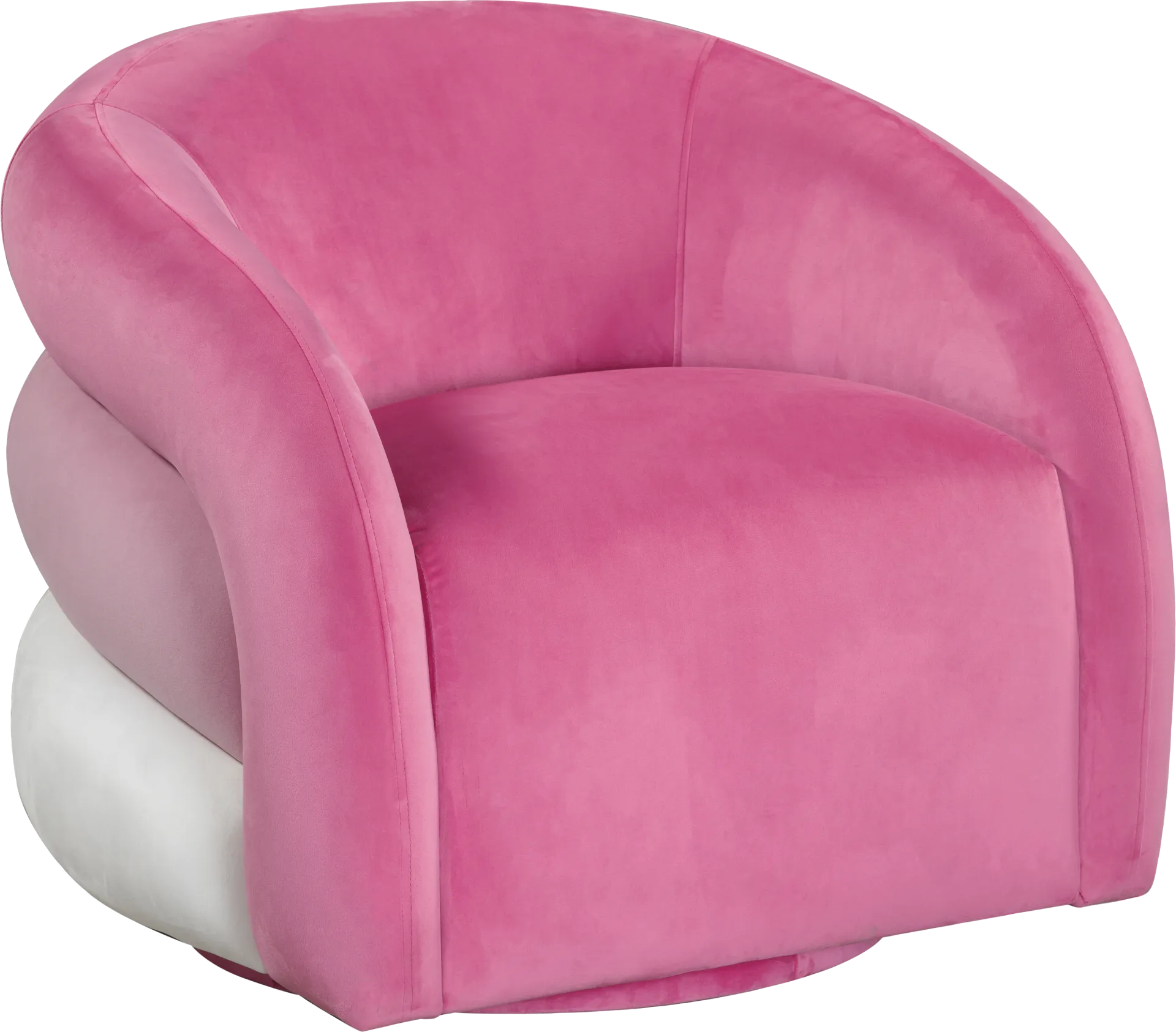 Kids Ellipse Pink Swivel Chair - Image 1