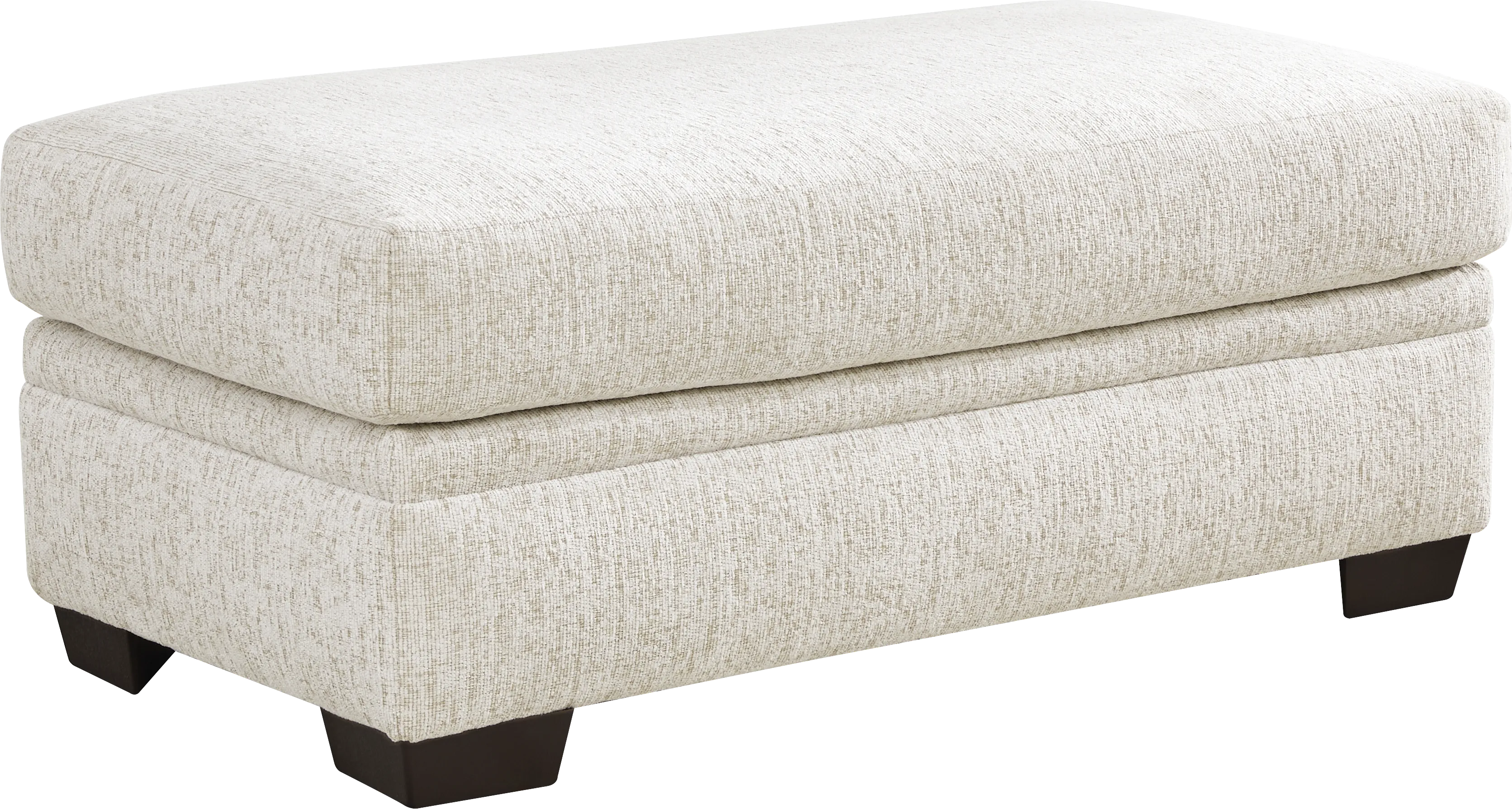 Cooper White Ottoman - Thumbnail - Image 1