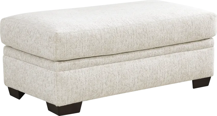 Cooper White Ottoman
