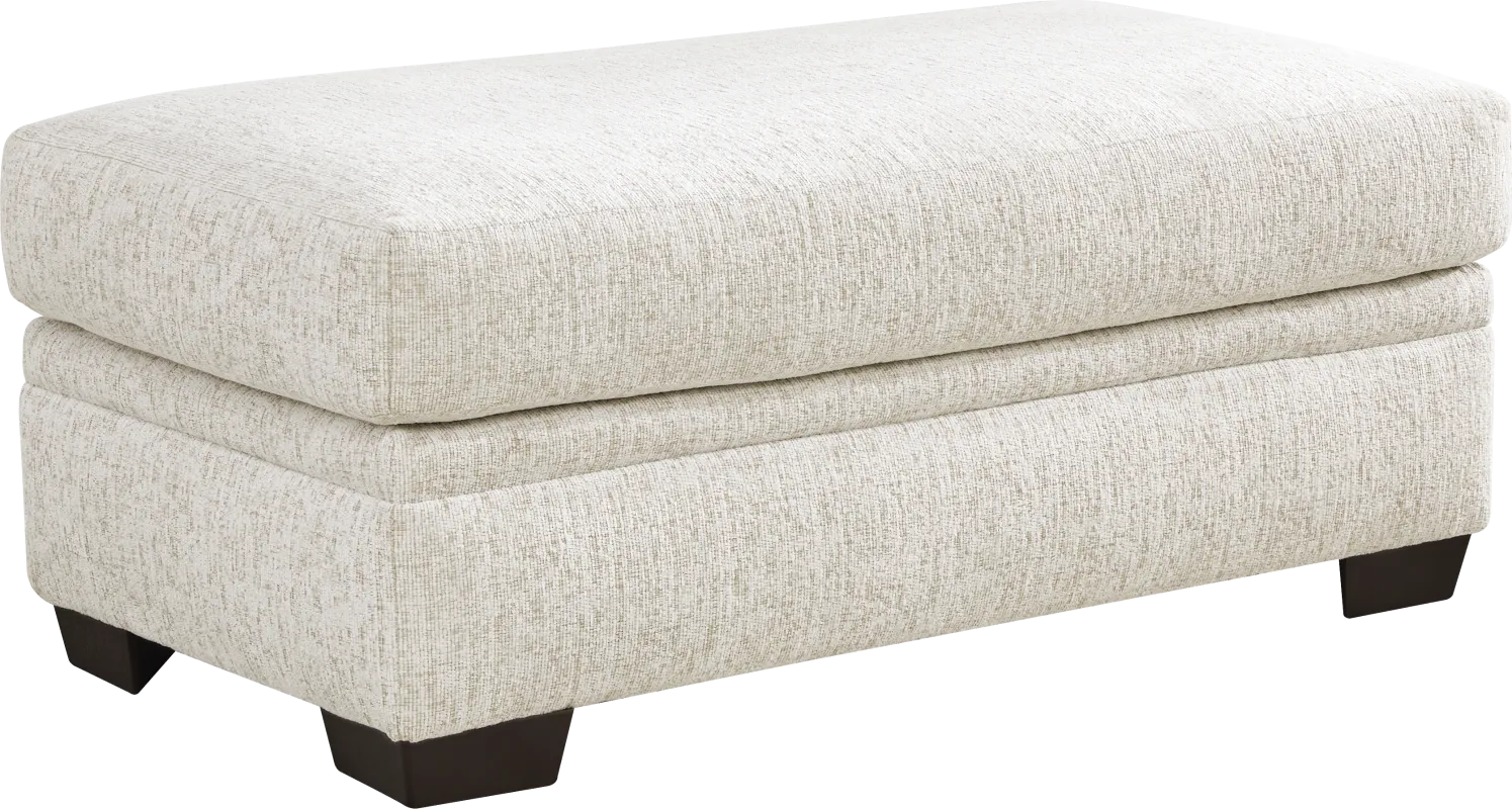 Cooper White Ottoman