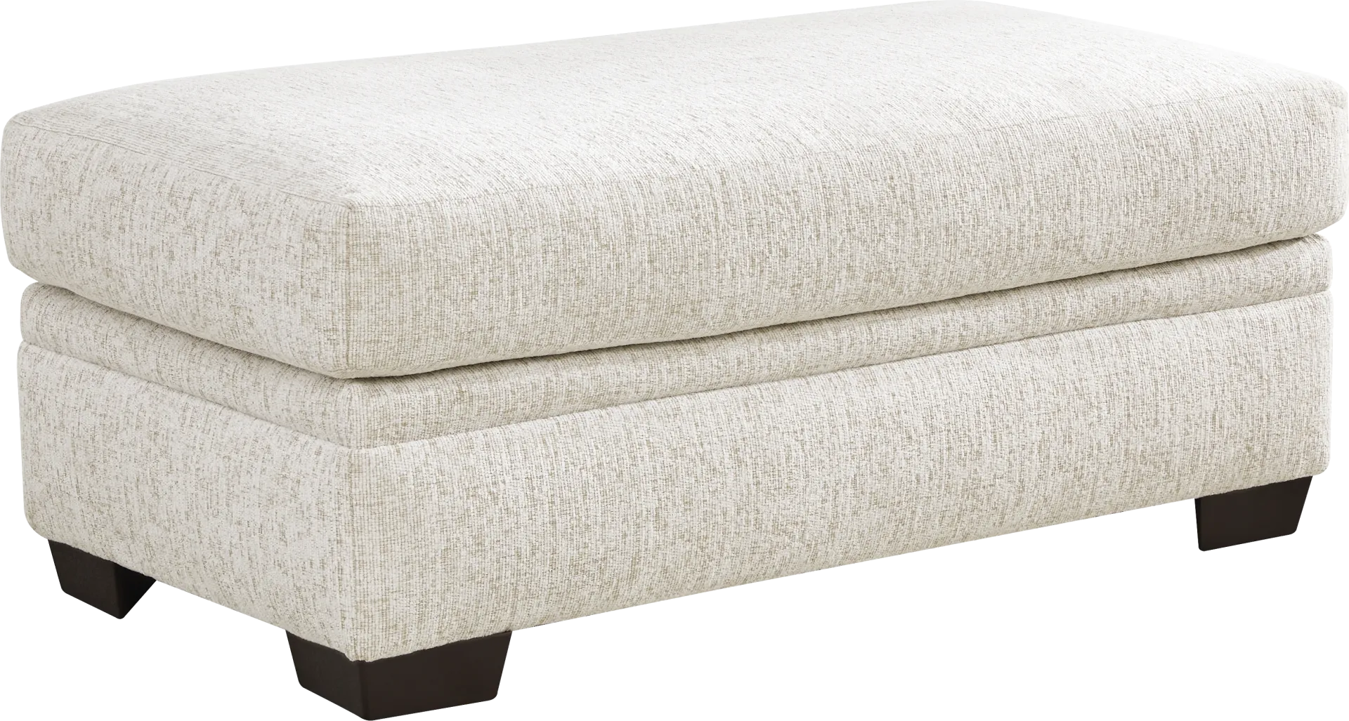 Cooper White Ottoman - Image 1