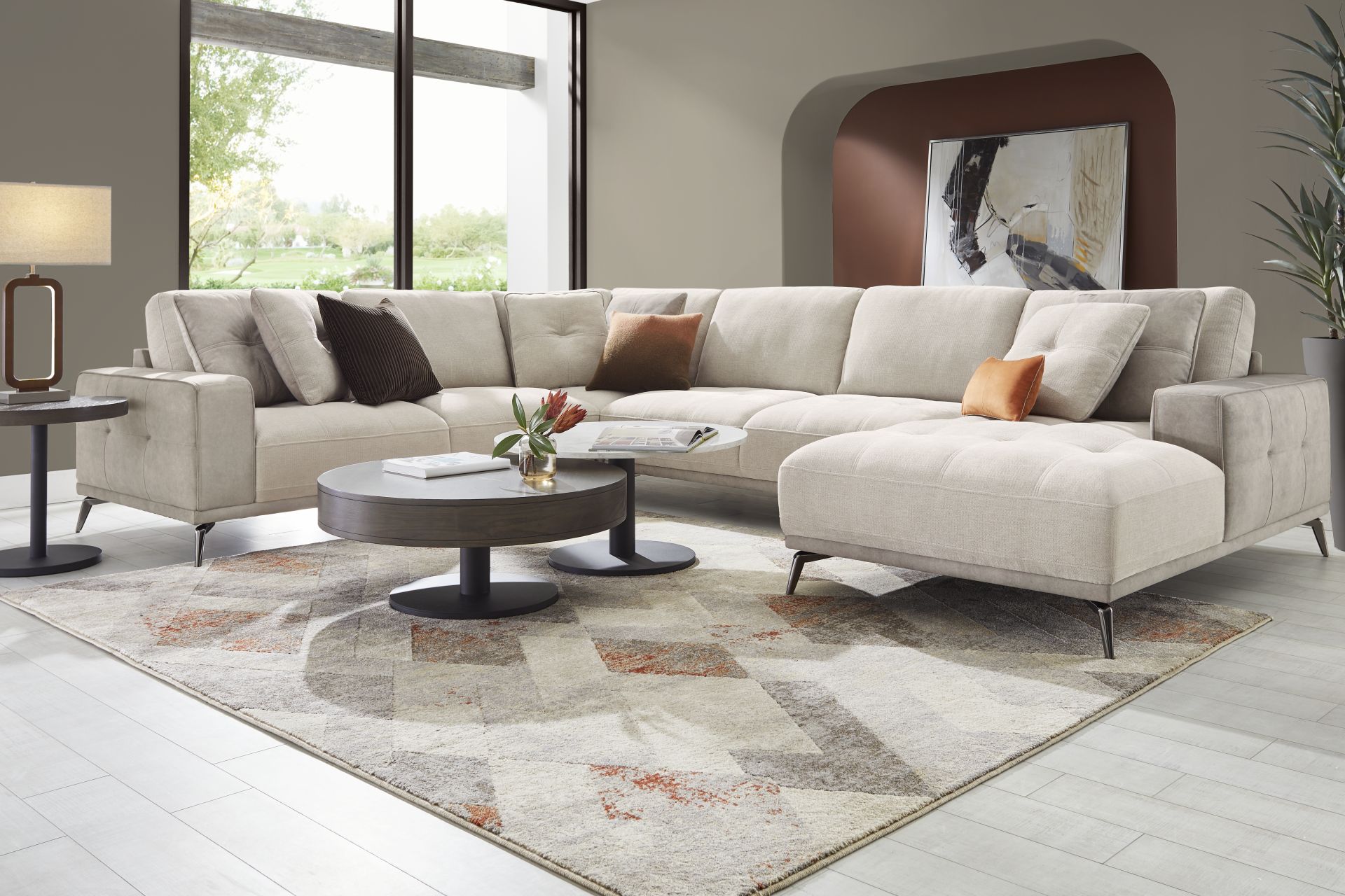 Valencia Light Gray 4 Pc Sectional - Image 2