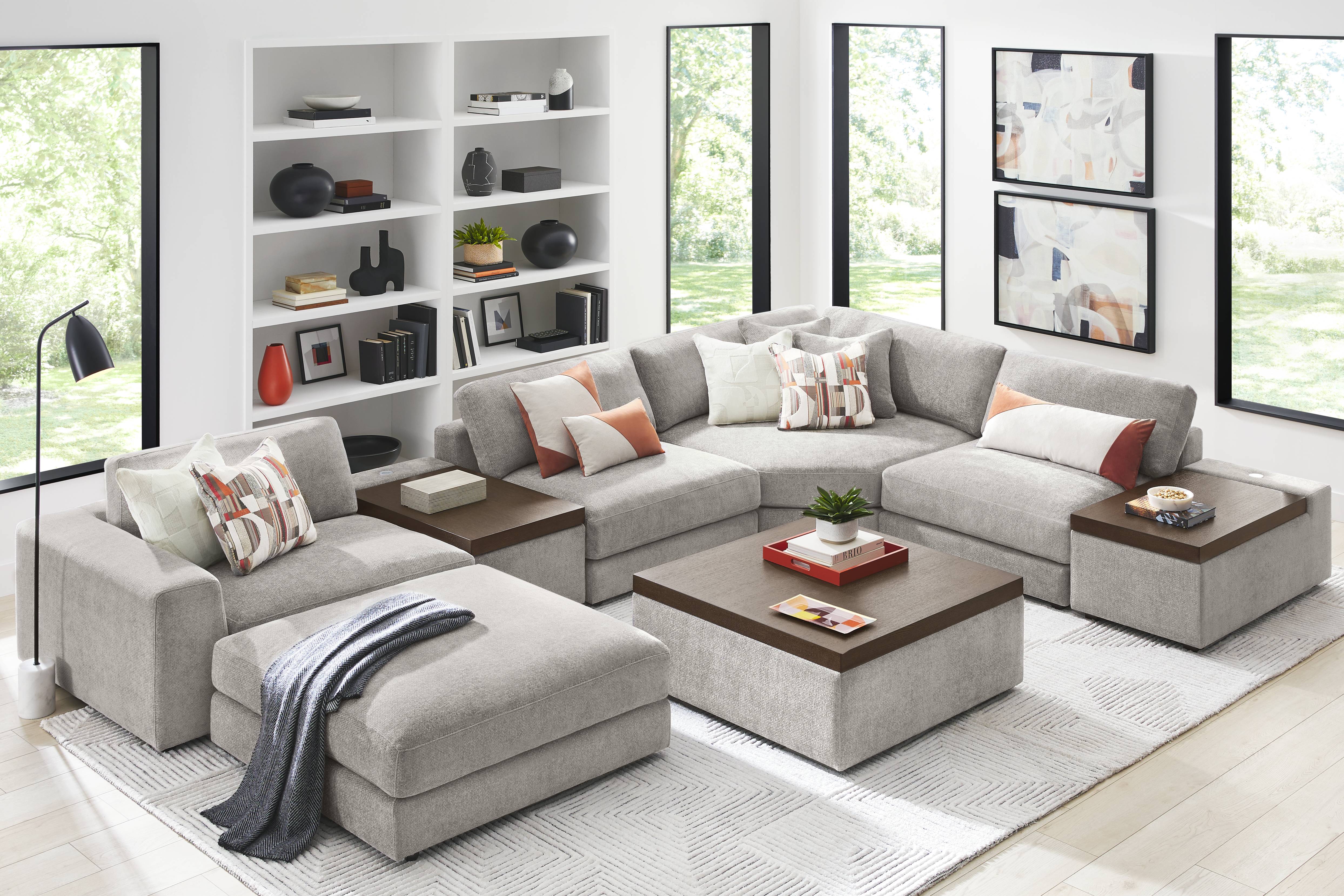 Gray 7 Pc ModularThree