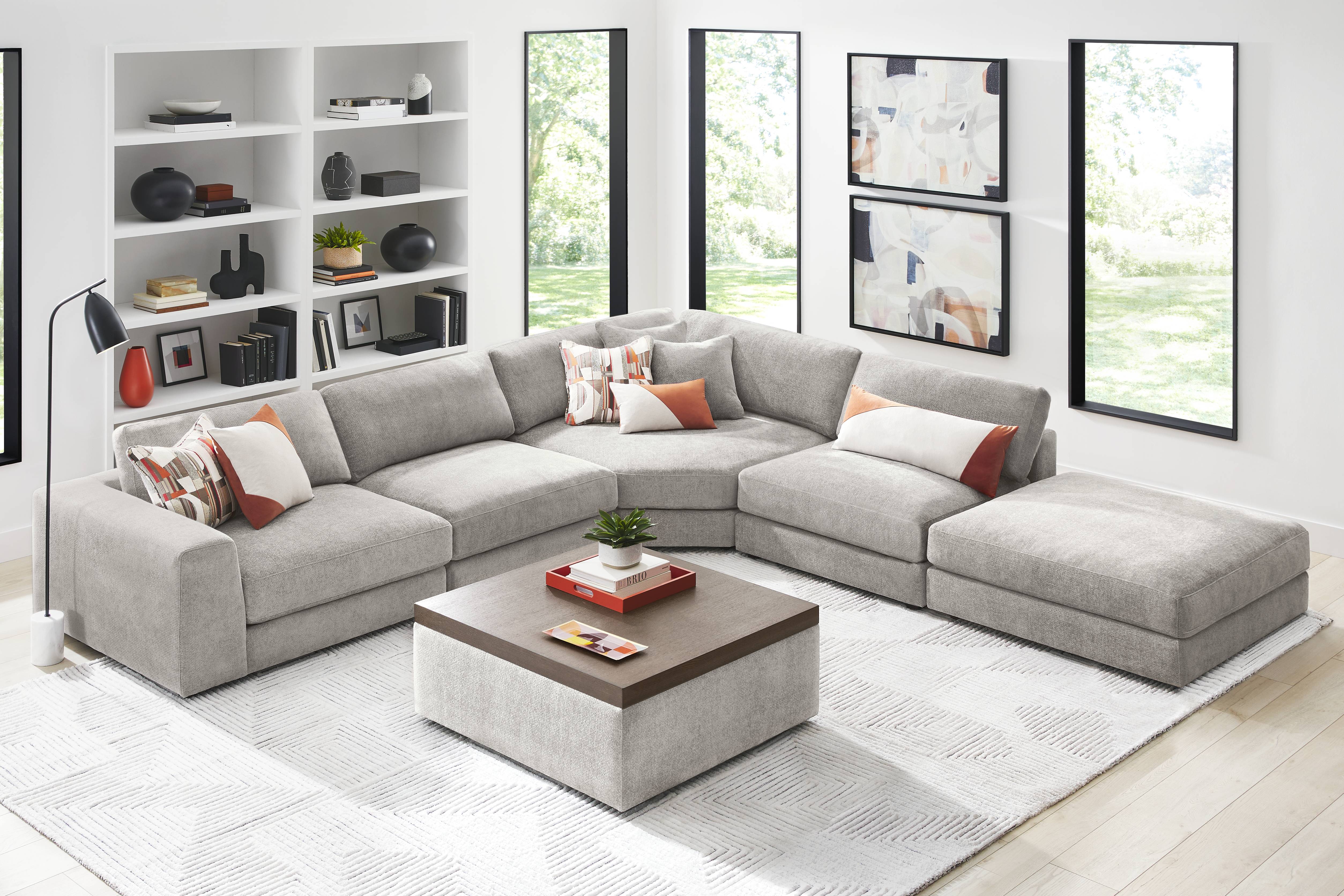 Gray 5 Pc ModularThree