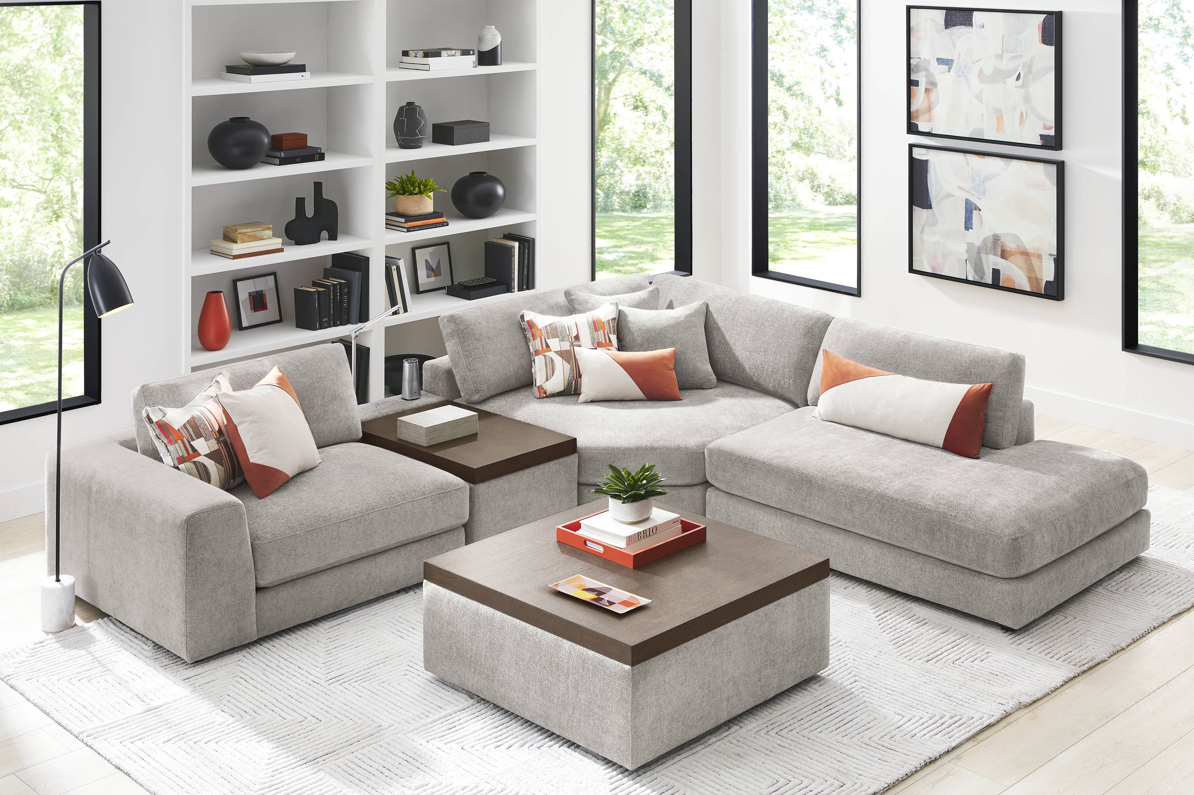 Gray 4 Pc ModularThree with Media Console