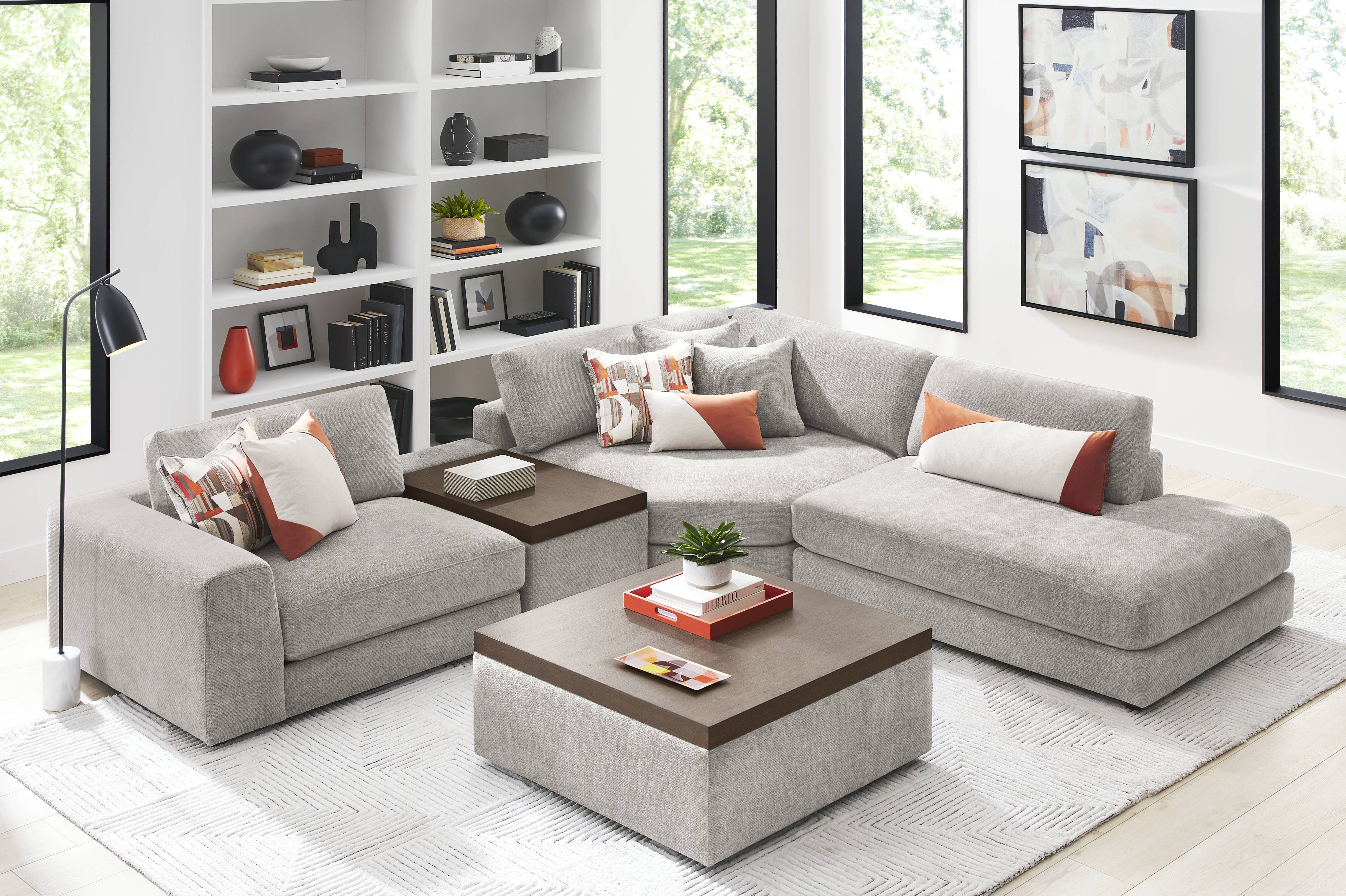 Gray 4 Pc ModularThree - Thumbnail - Image 1