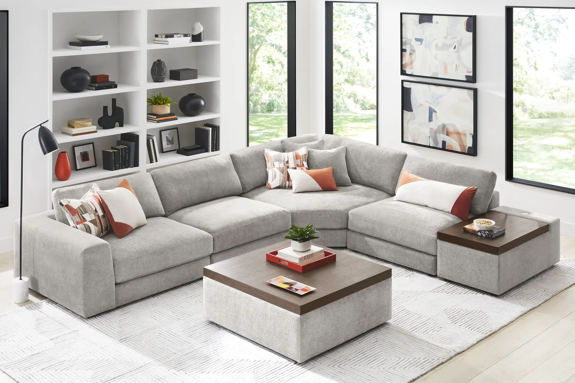 Gray 5 Pc ModularThree