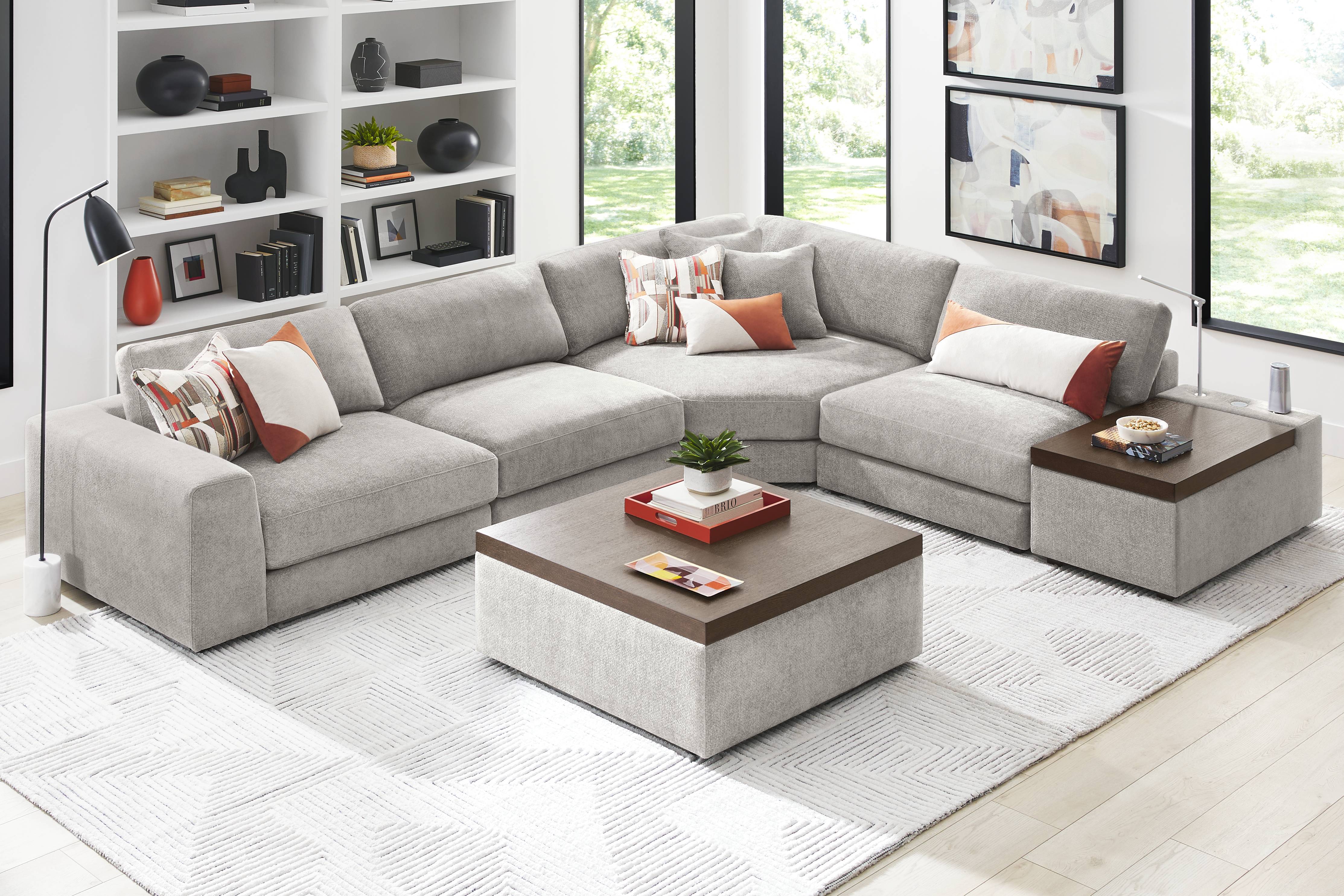 Gray 5 Pc ModularThree with Media Console