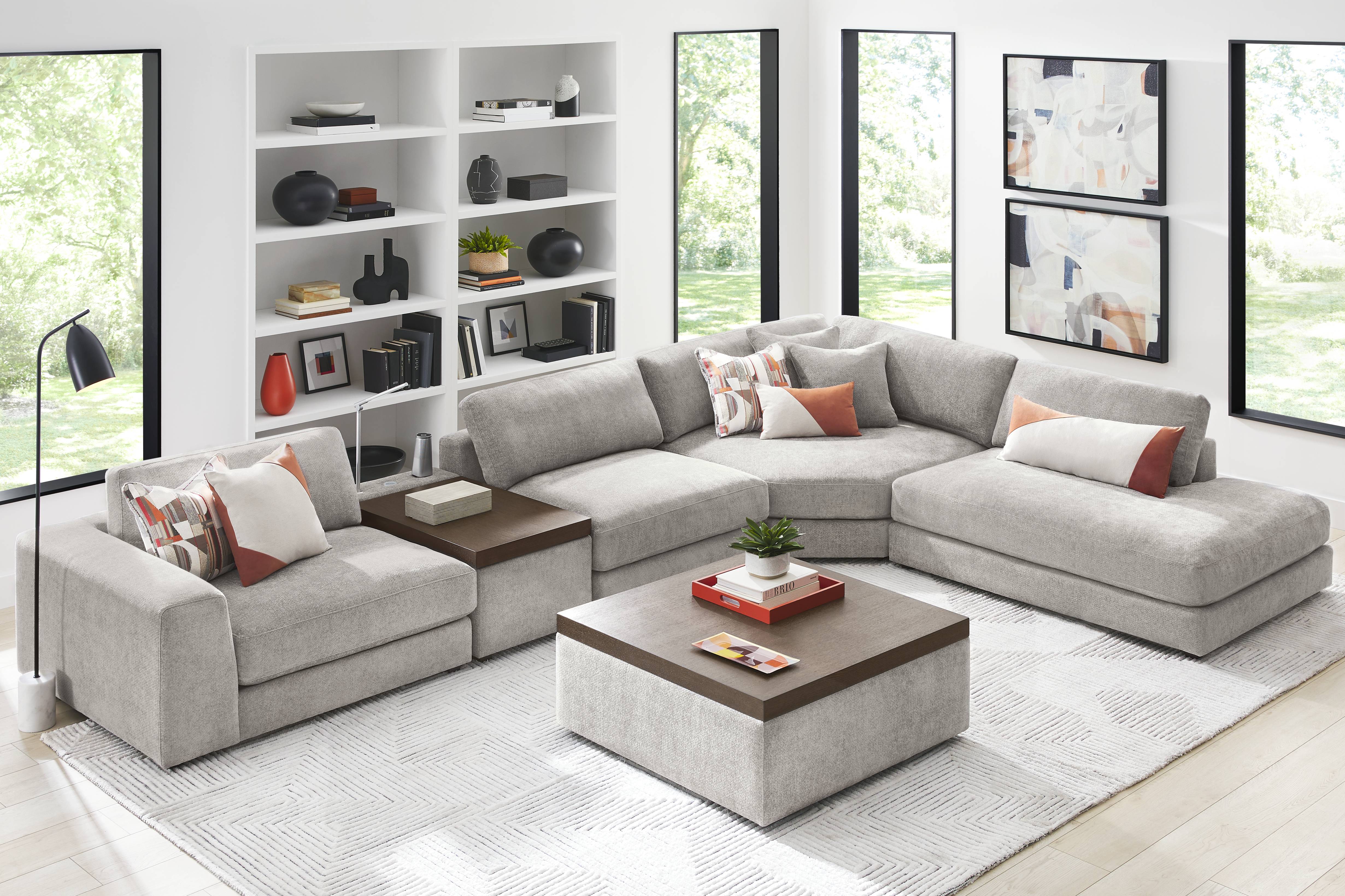 Gray 5 Pc ModularThree with Media Console