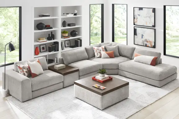 Gray 5 Pc ModularThree with Media Console