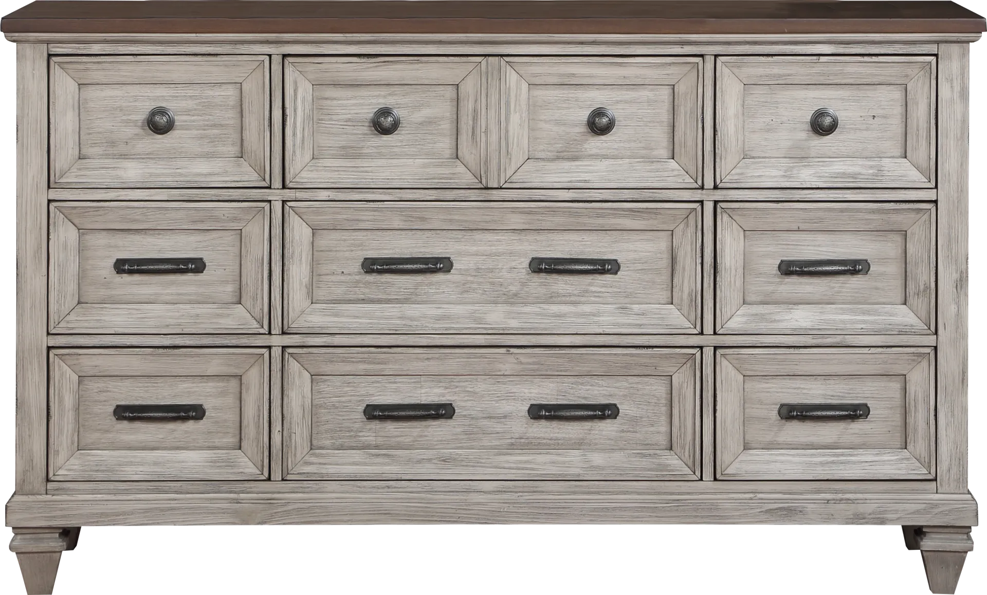 Bridgewood Cream 7 Pc King Panel Bedroom - Image 5