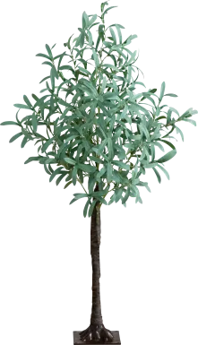 Menallen III Green Silk Tree with Lights