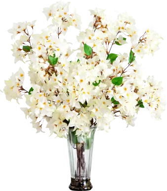 Footedale White Silk Floral