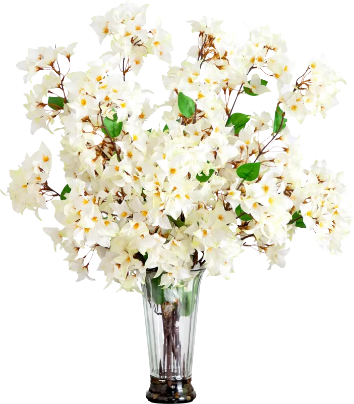 Footedale White Silk Floral