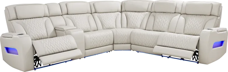 3 pc left console power sectional