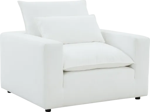 Eddlynch White Accent Chair