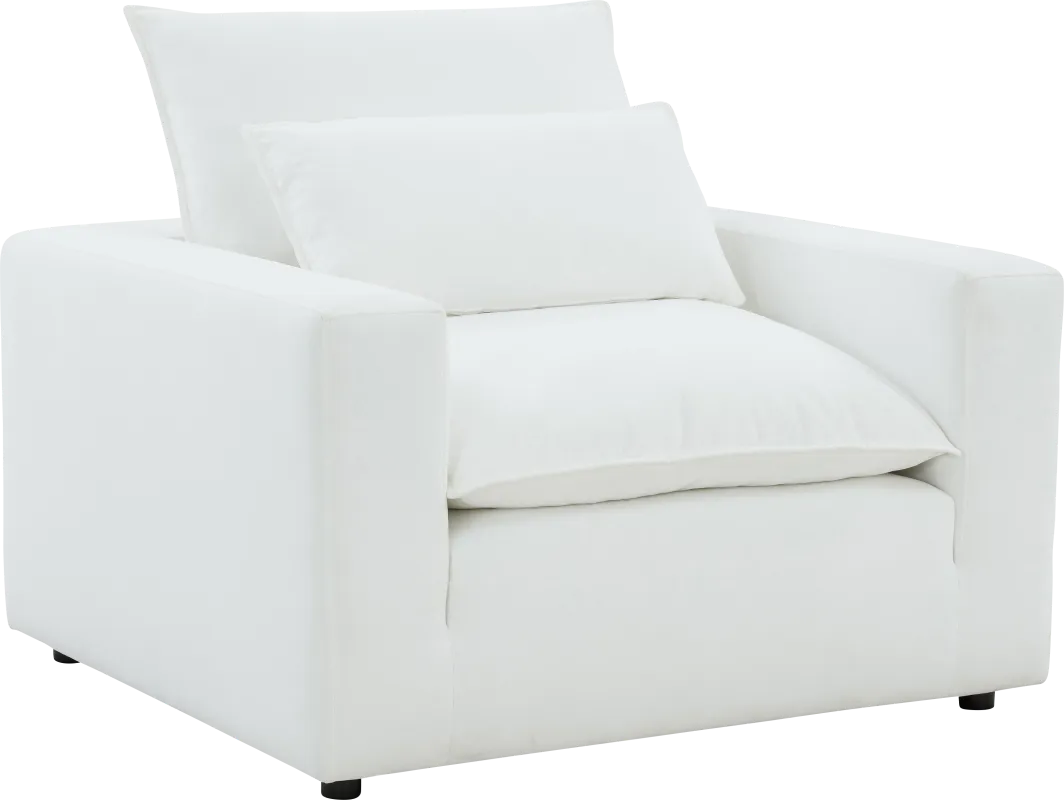 Eddlynch White Accent Chair