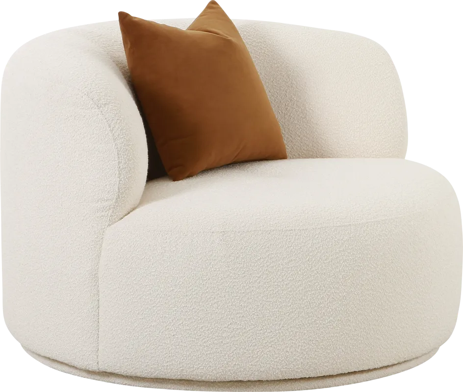 Eilers Cream Swivel Accent Chair