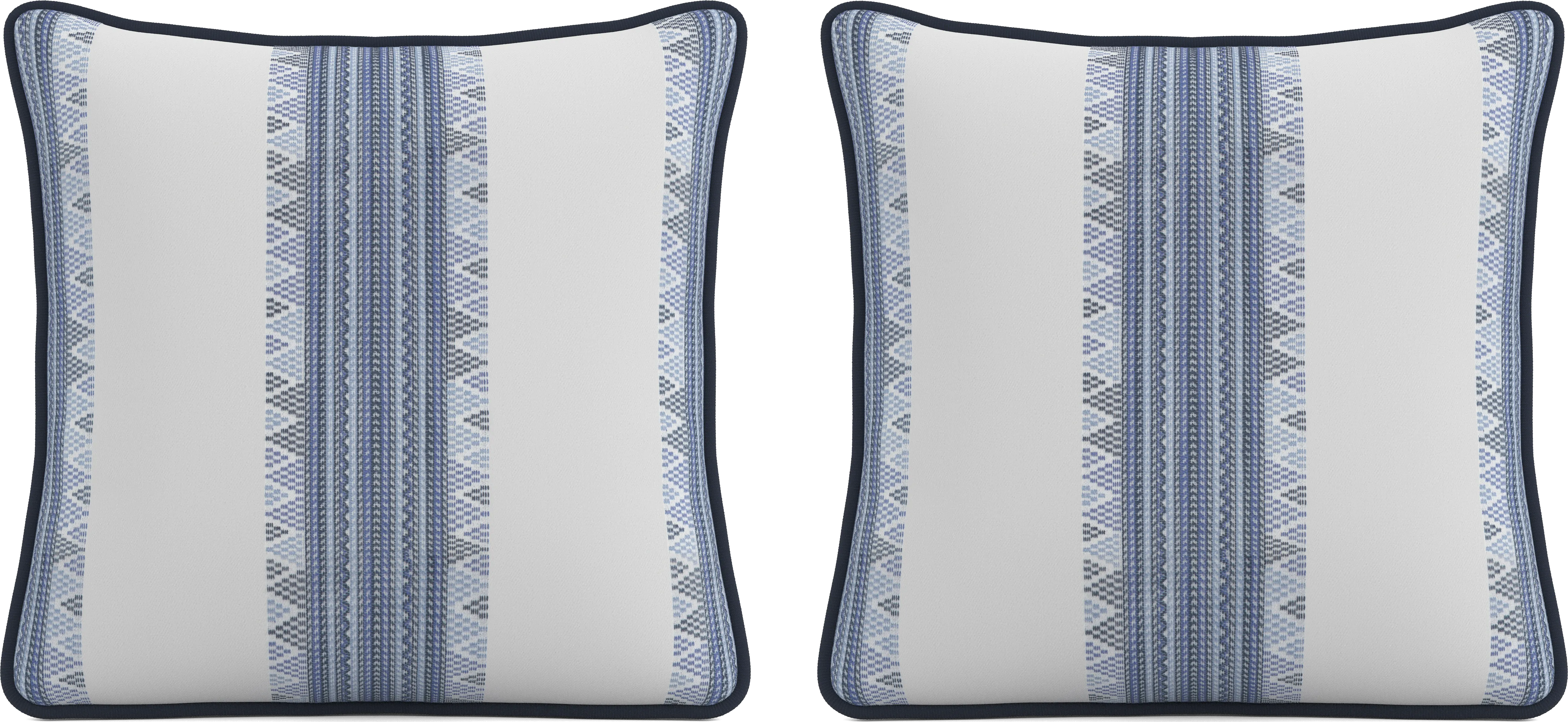 Stitchstone Indigo Indoor/Outdoor Accent Pillow, Set of Two - Thumbnail - Image 1
