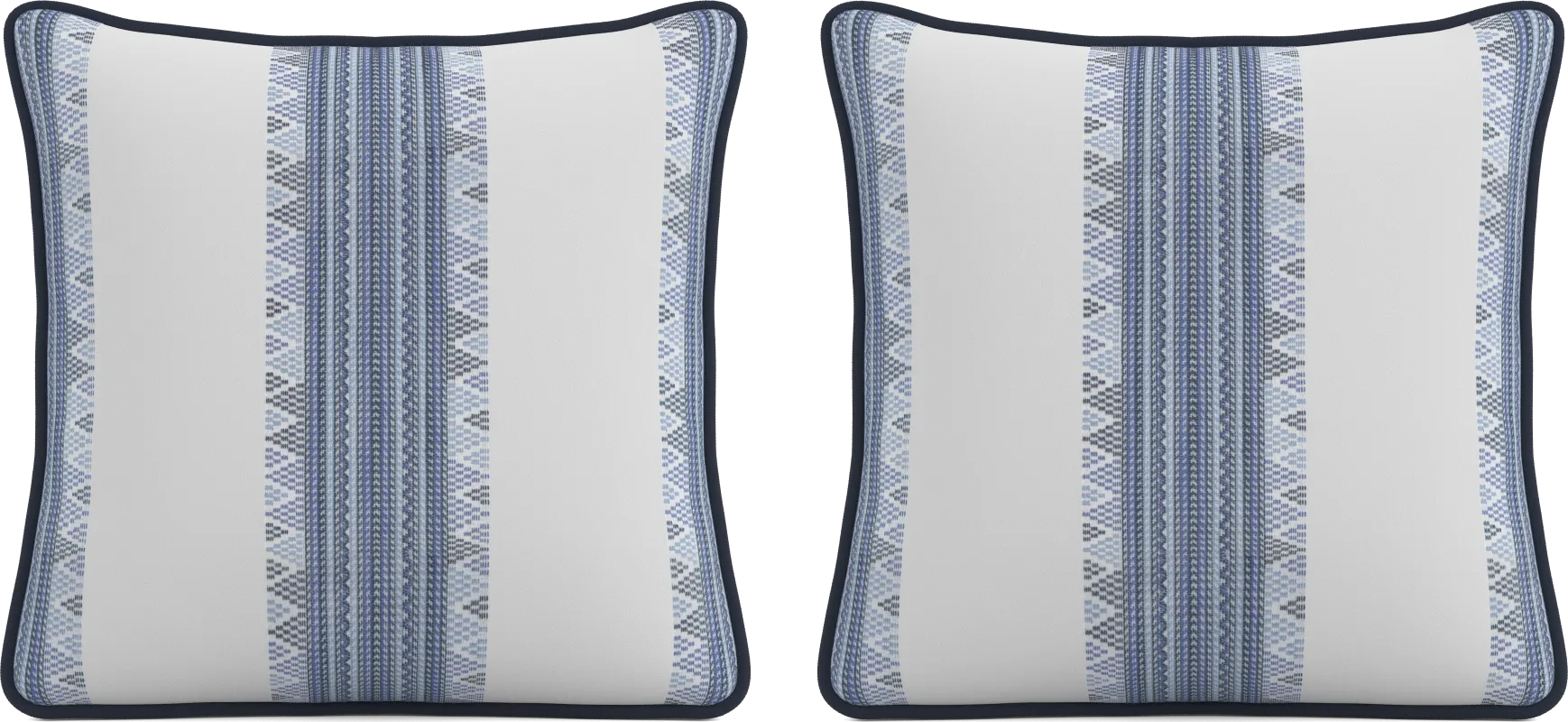 Stitchstone Indigo Indoor/Outdoor Accent Pillow, Set of Two