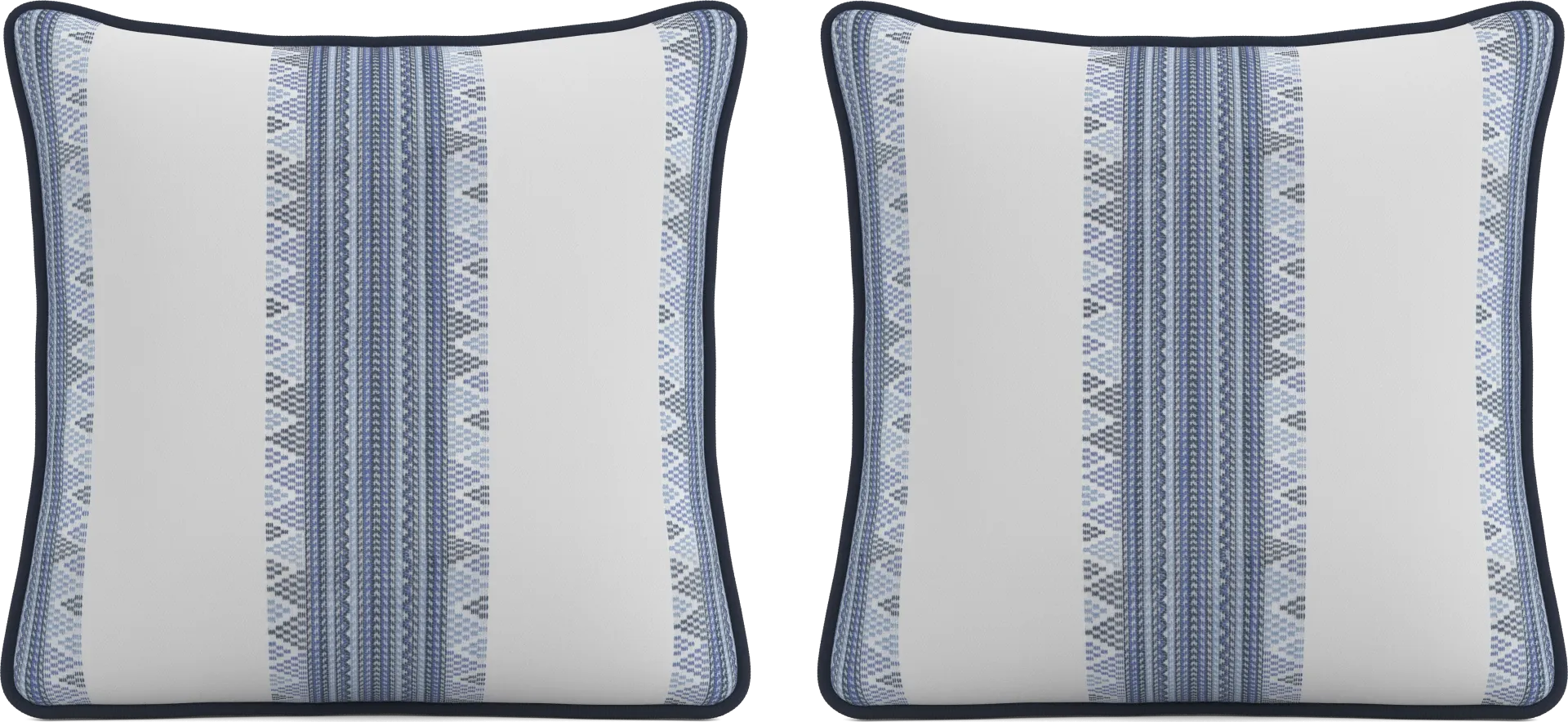 Stitchstone Indigo Indoor/Outdoor Accent Pillow, Set of Two - Image 1