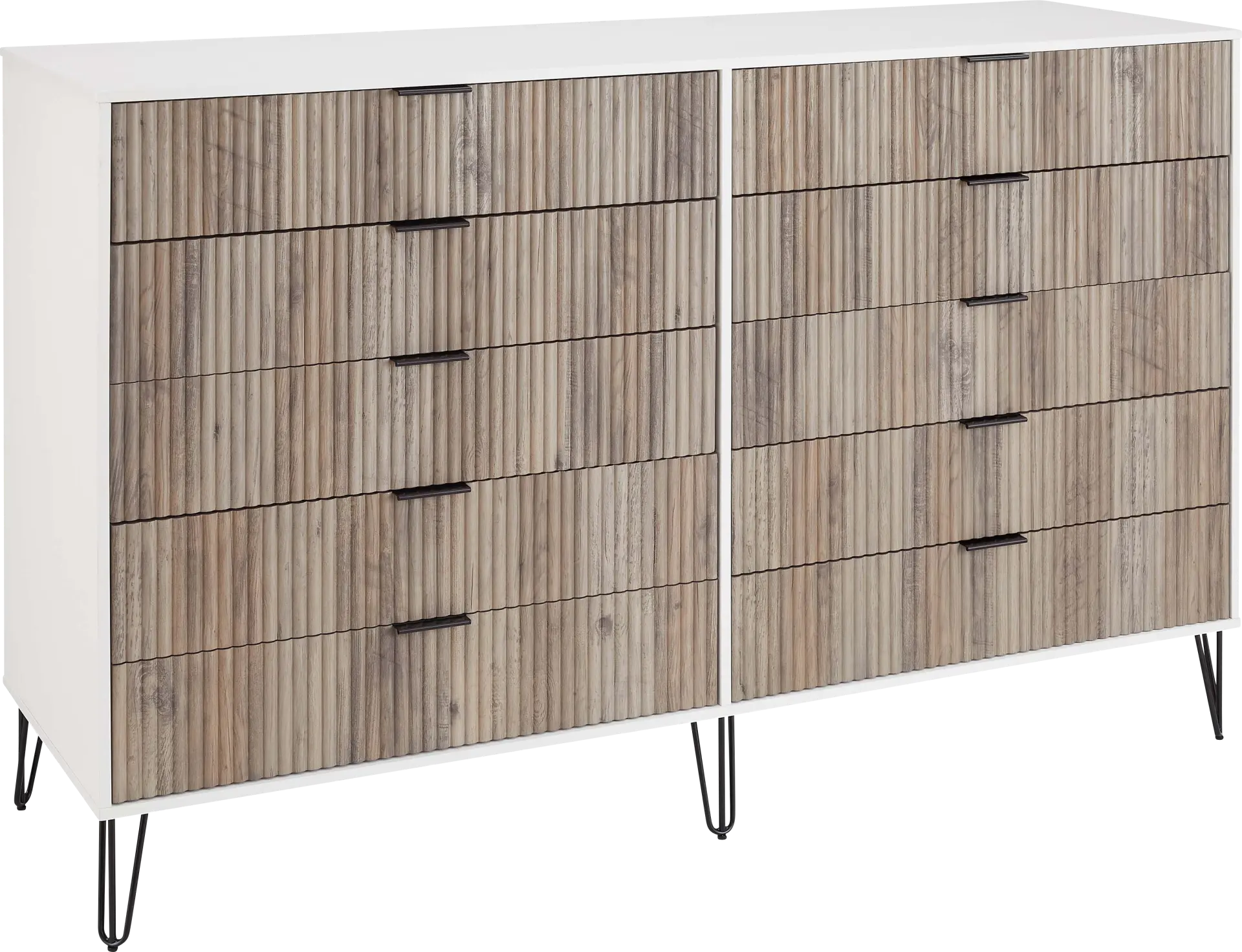 Trimper II Gray and White Dresser